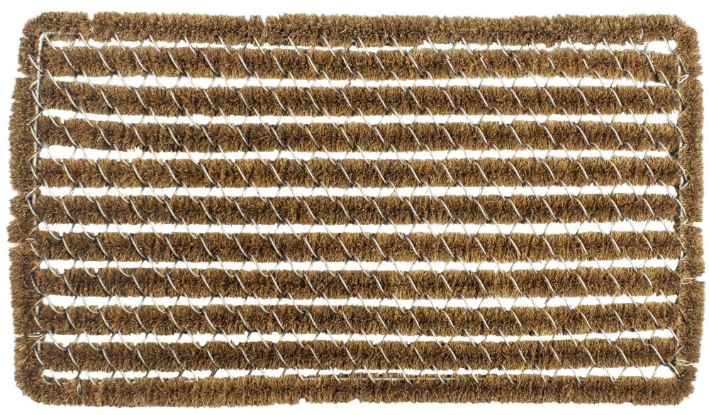 Indoor/outdoor Coir Doormat With Border Natural/black - Entryways