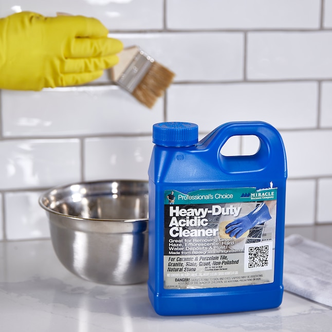 Acidic Cleaner In The Tile Cleaners, Miracle Tile Stone And Grout Sealer Home Depot