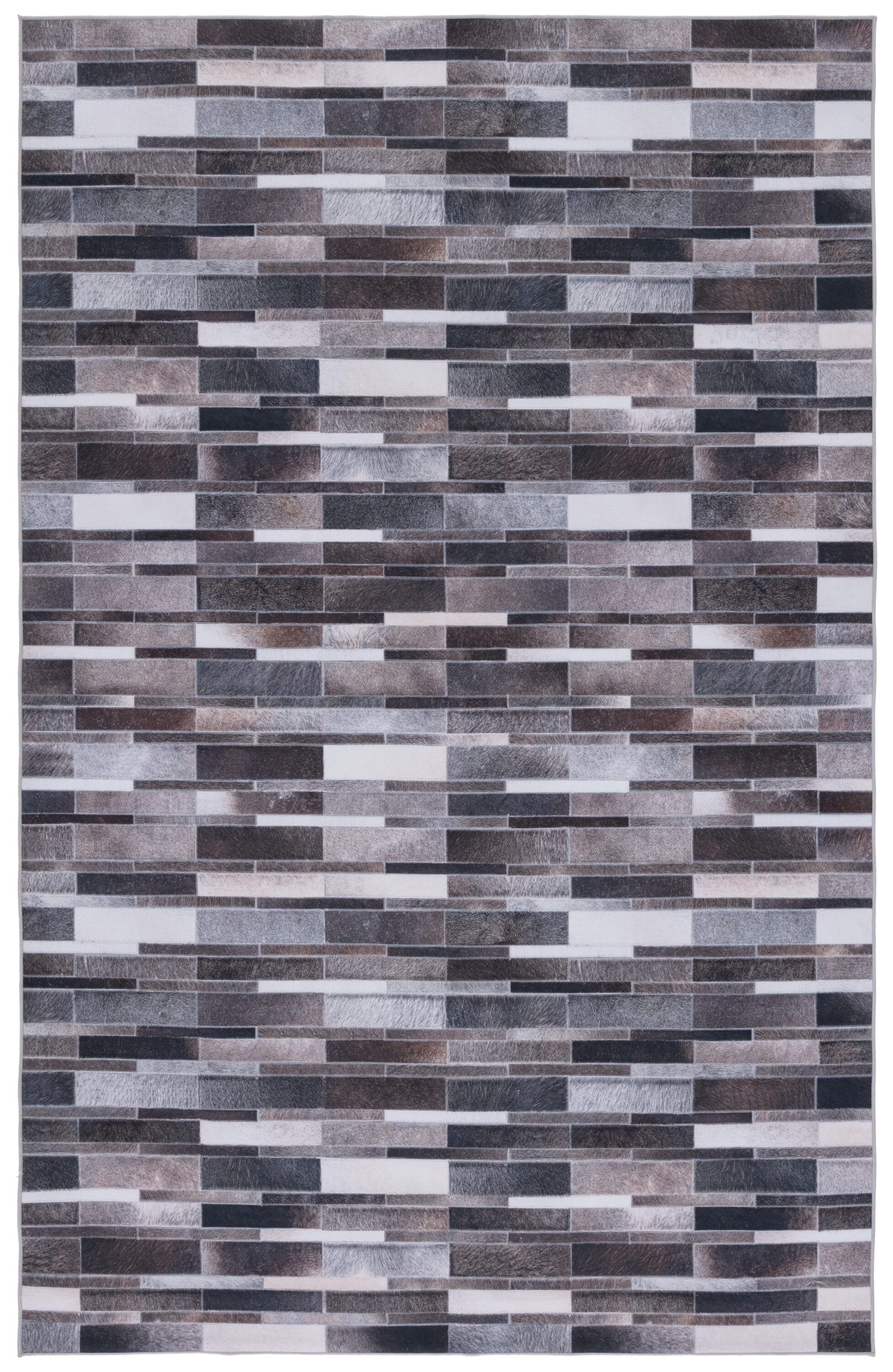 Ivory Faux Fur Rectangular Hand-knotted Rug, 3' x 5'