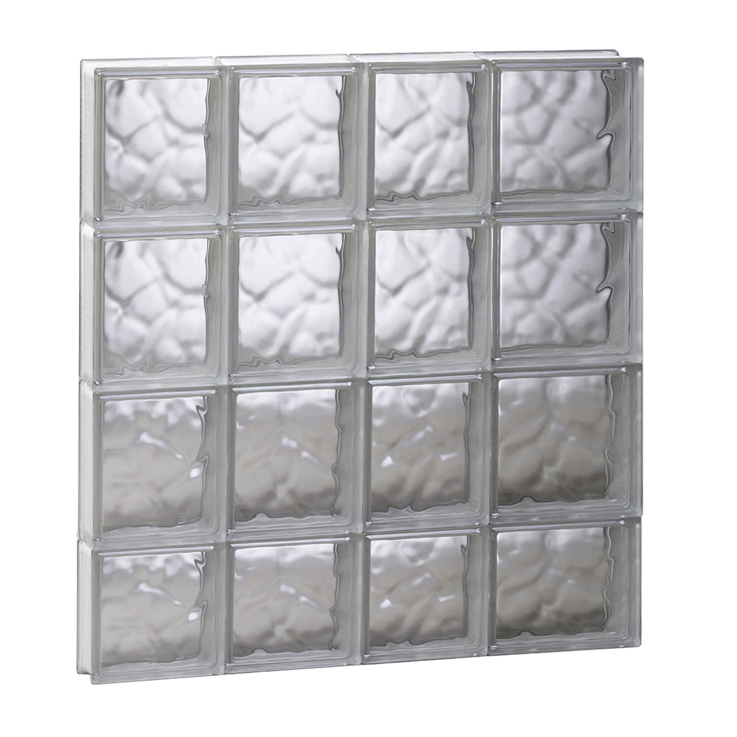 REDI2SET S2630DC Wavy Glass 25-in x 29-in Frameless Replacement Glass Block Window