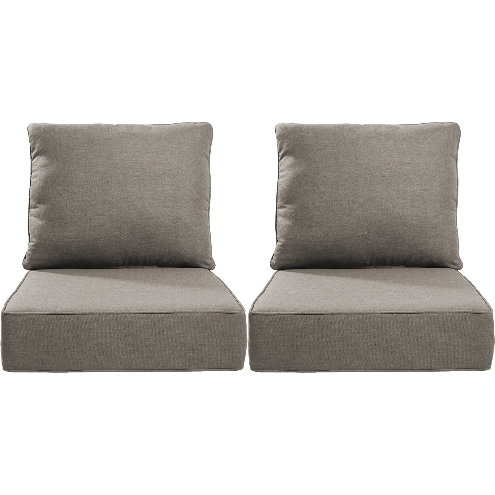 Rilyson FSZBD022-3AA 24-in x 22-in 4 -Piece Gray Patio chair cushion