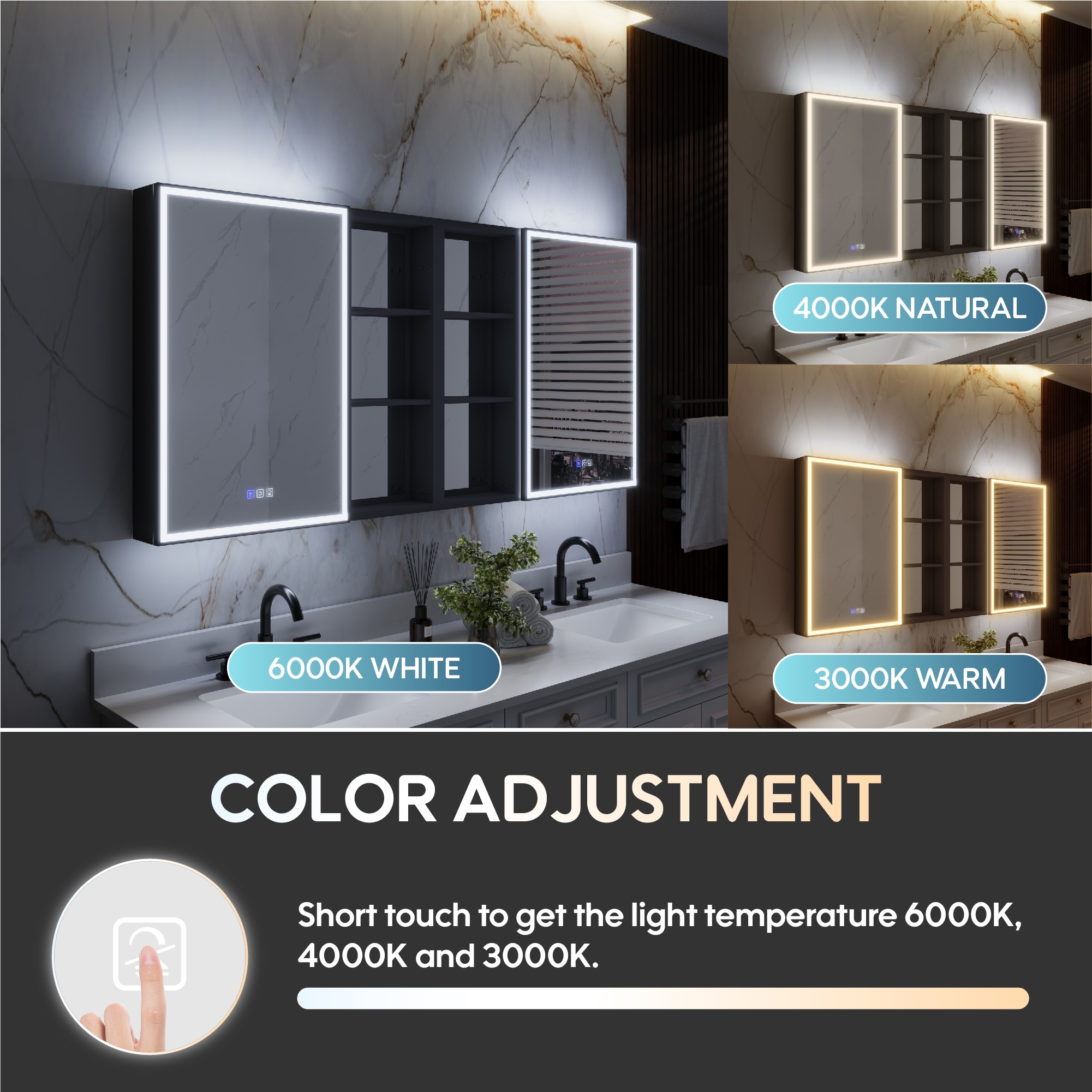 WELLFOR W12MCL2030LR-2MC Bathroom-Medicine-Cabinets - View #6
