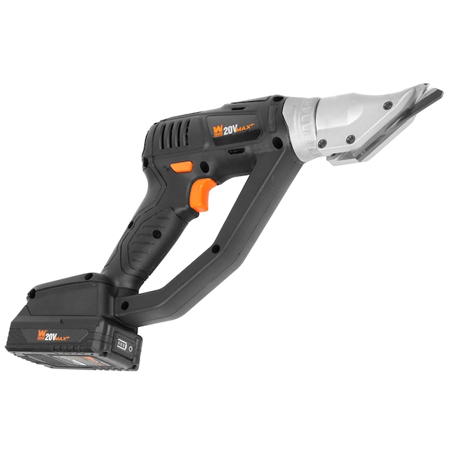 WEN 20314 20-Volt Maximum Cordless Variable Speed Swivel Head Electric Metal Shear with 2 Ah Lithium Ion Battery and Charger