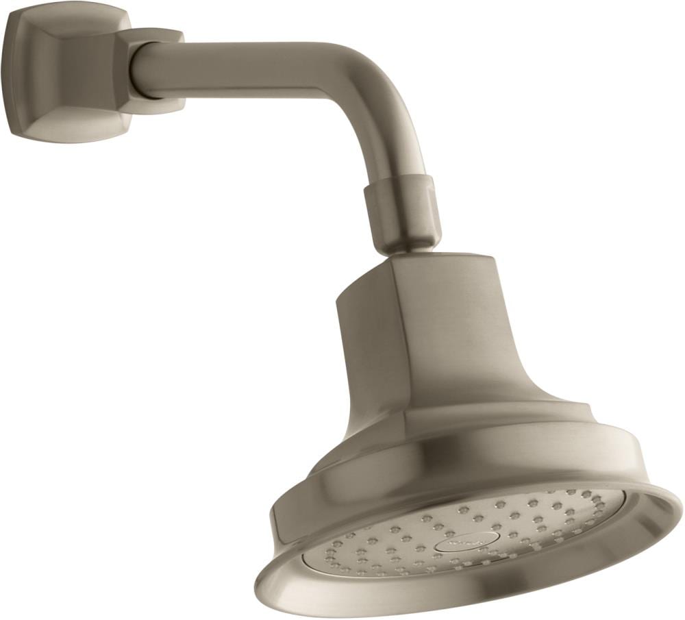 KOHLER K-45410-G-BV Margaux 1.0 -Spray Vibrant Brushed Bronze 5.93-in Round Fixed Shower Head 1.75 GPM