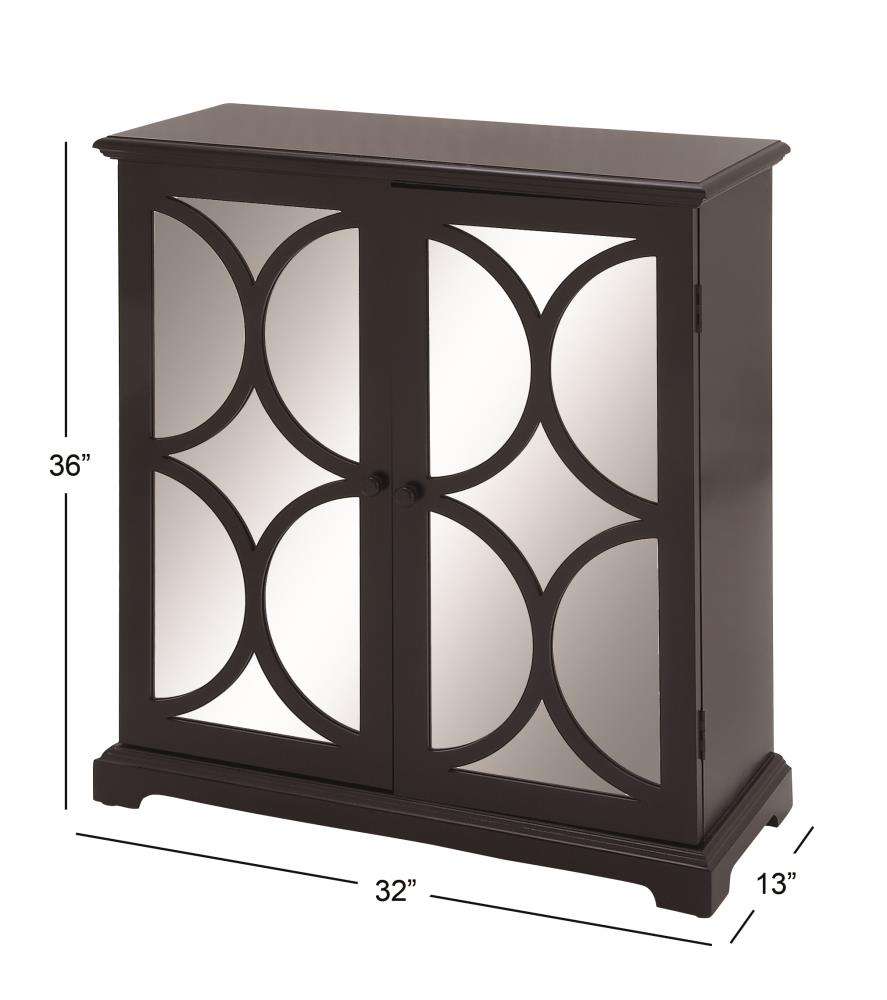 Grayson Lane Black 1 Shelf and 2 Doors Pine Accent Chest at Lowes.com