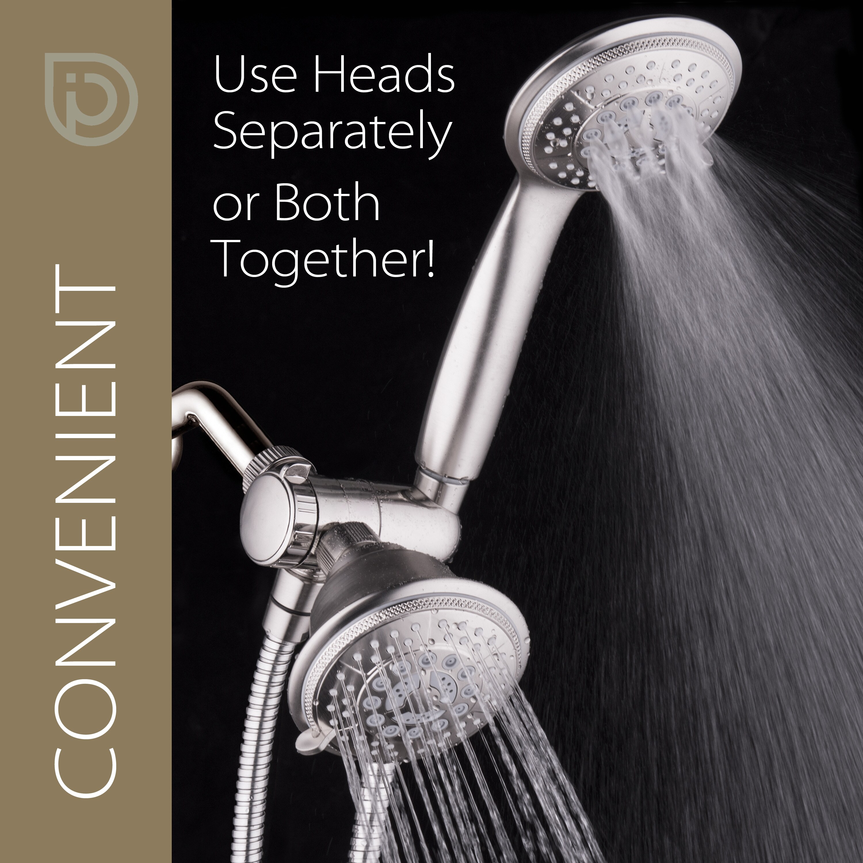 Hydroluxe Chrome Round Dual/Combo Shower Head 2.5-GPM (9.5-LPM) At ...