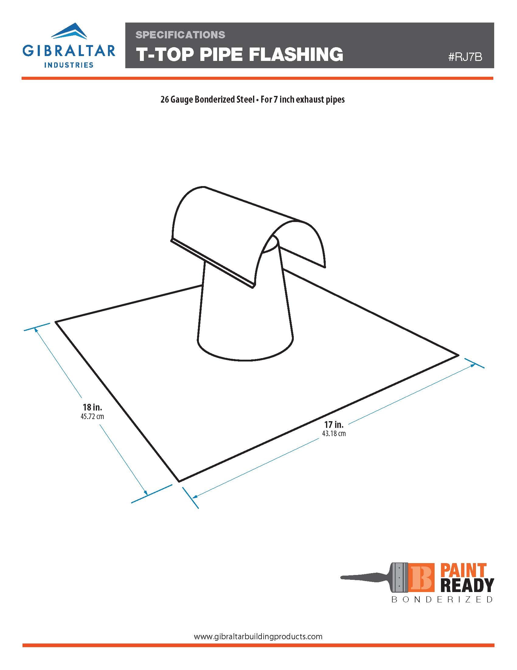 Gibraltar Building Products Gray Vent & Pipe Flashing 7-in X 18-in ...