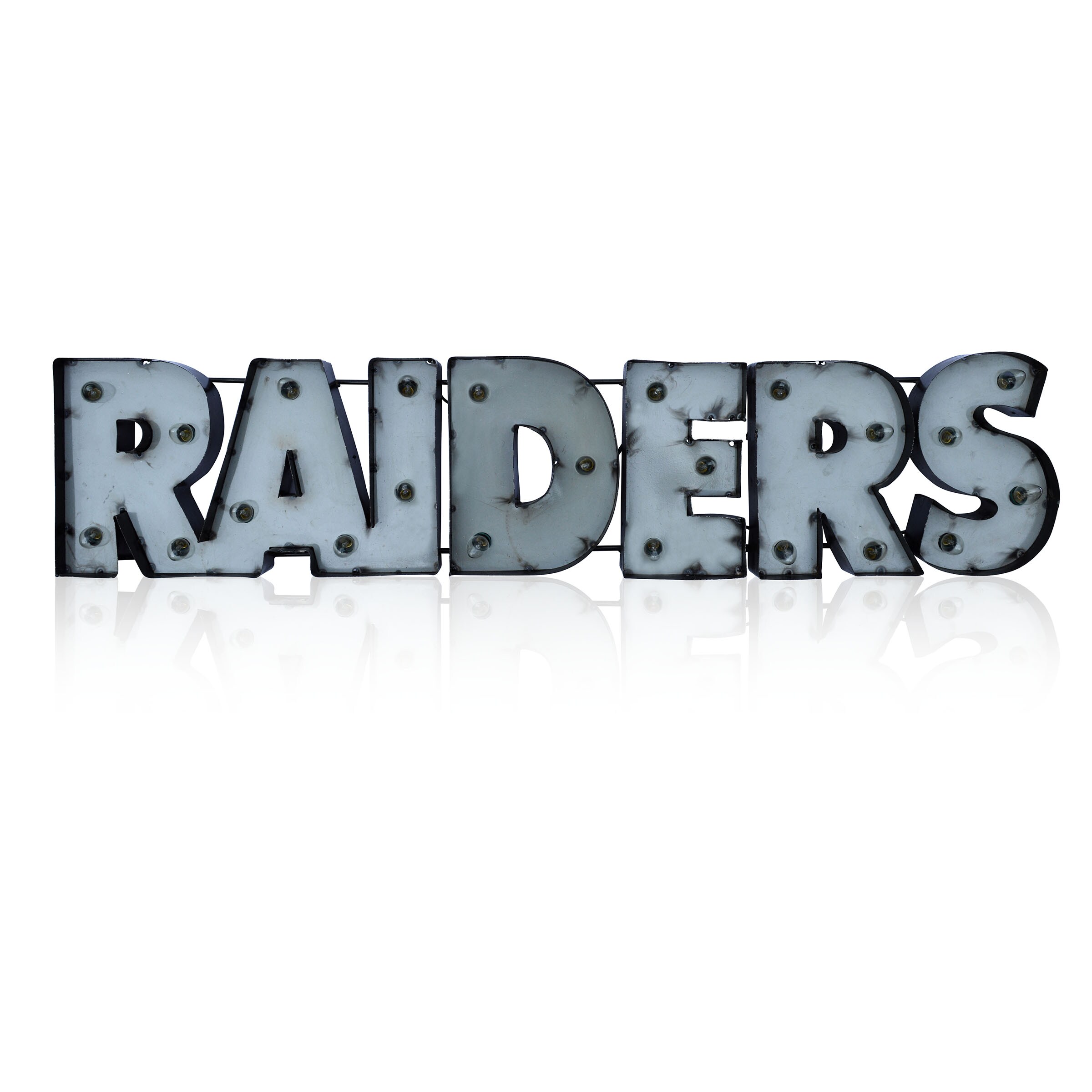 Las Vegas Raiders Sign Glass Wall Art Team Name