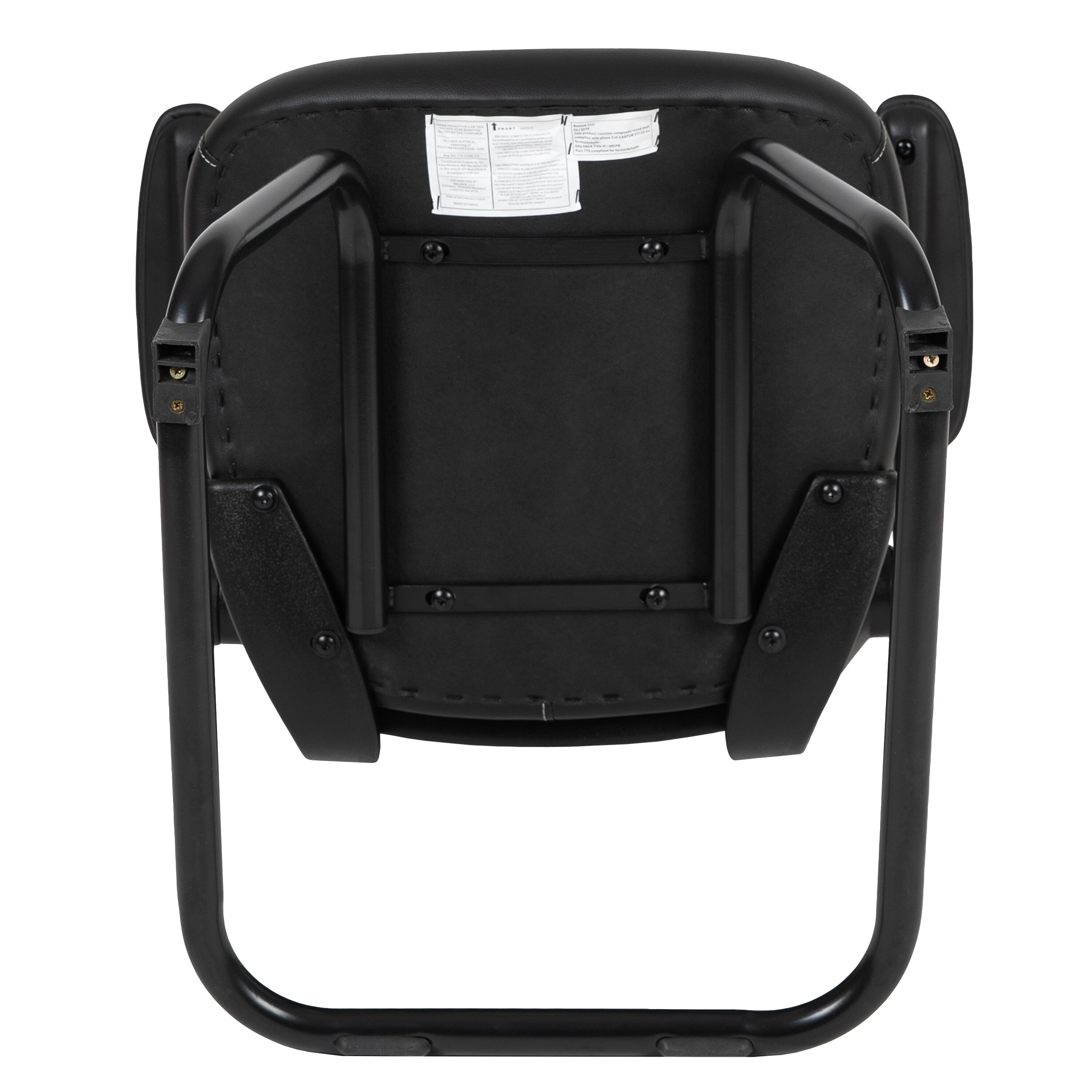 Kelista High-Back Black LeatherSoft Mesh Office Guest Chair