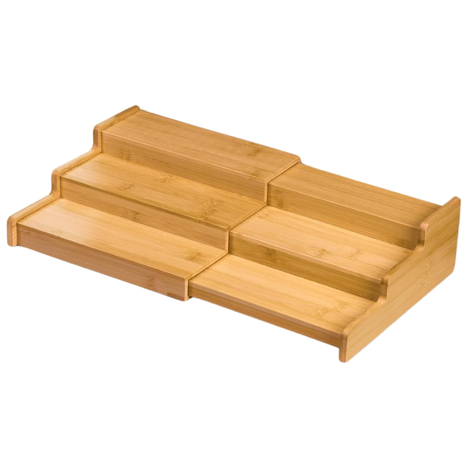 Steel Racks Stepped Etokfoks 3 Tier Expandable Natural Bamboo Spice Rack Organizer for ...