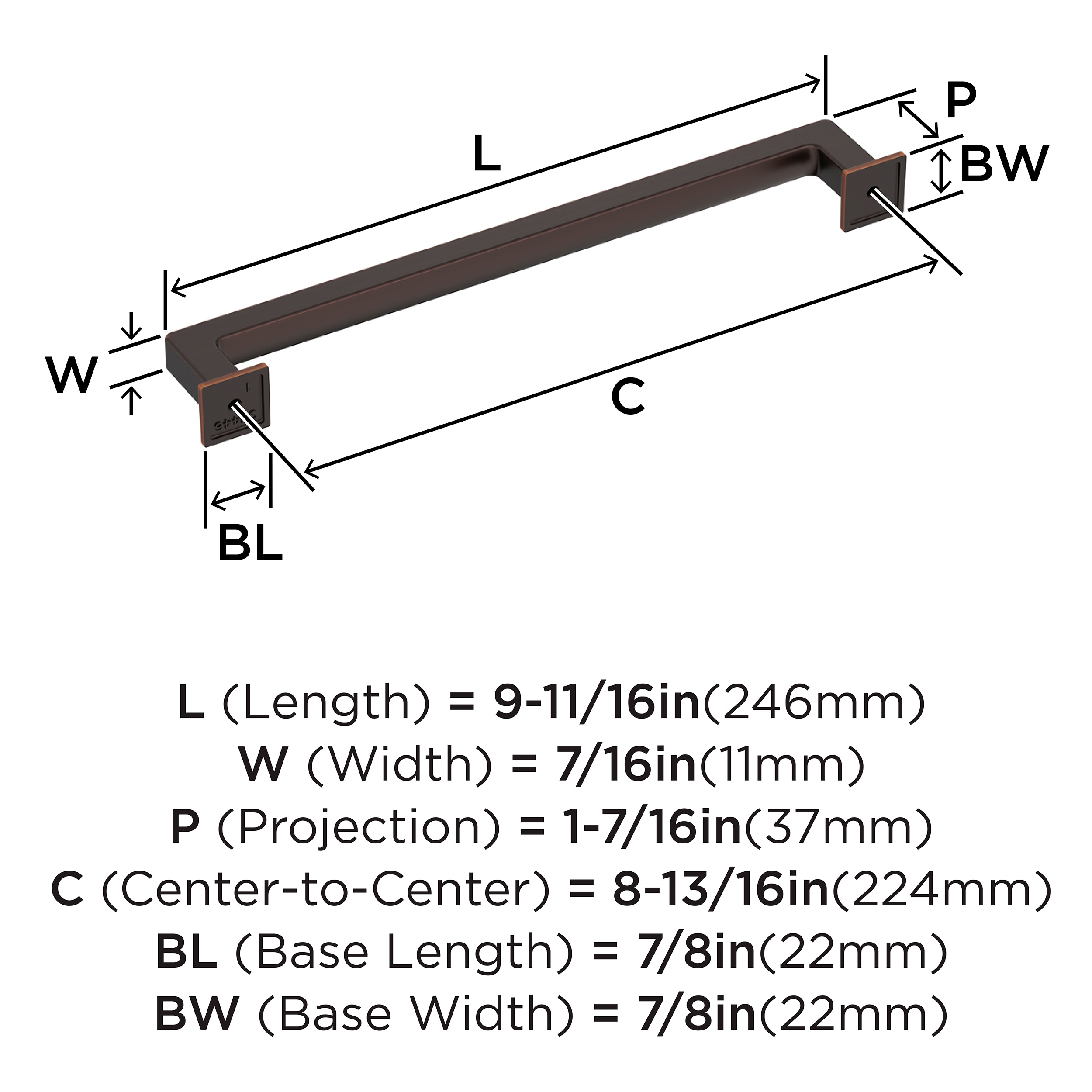 Amerock BP37446ORB Cabinet-Pulls - View #4