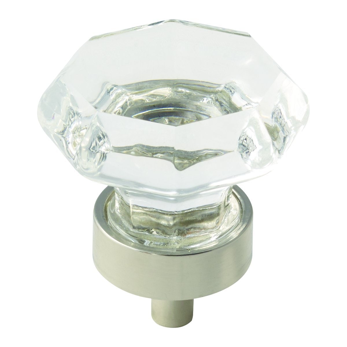 Amerock BP55268CPN Traditional Classics 1-5/16-in Clear/Polished Nickel Geometric Traditional Cabinet Knob