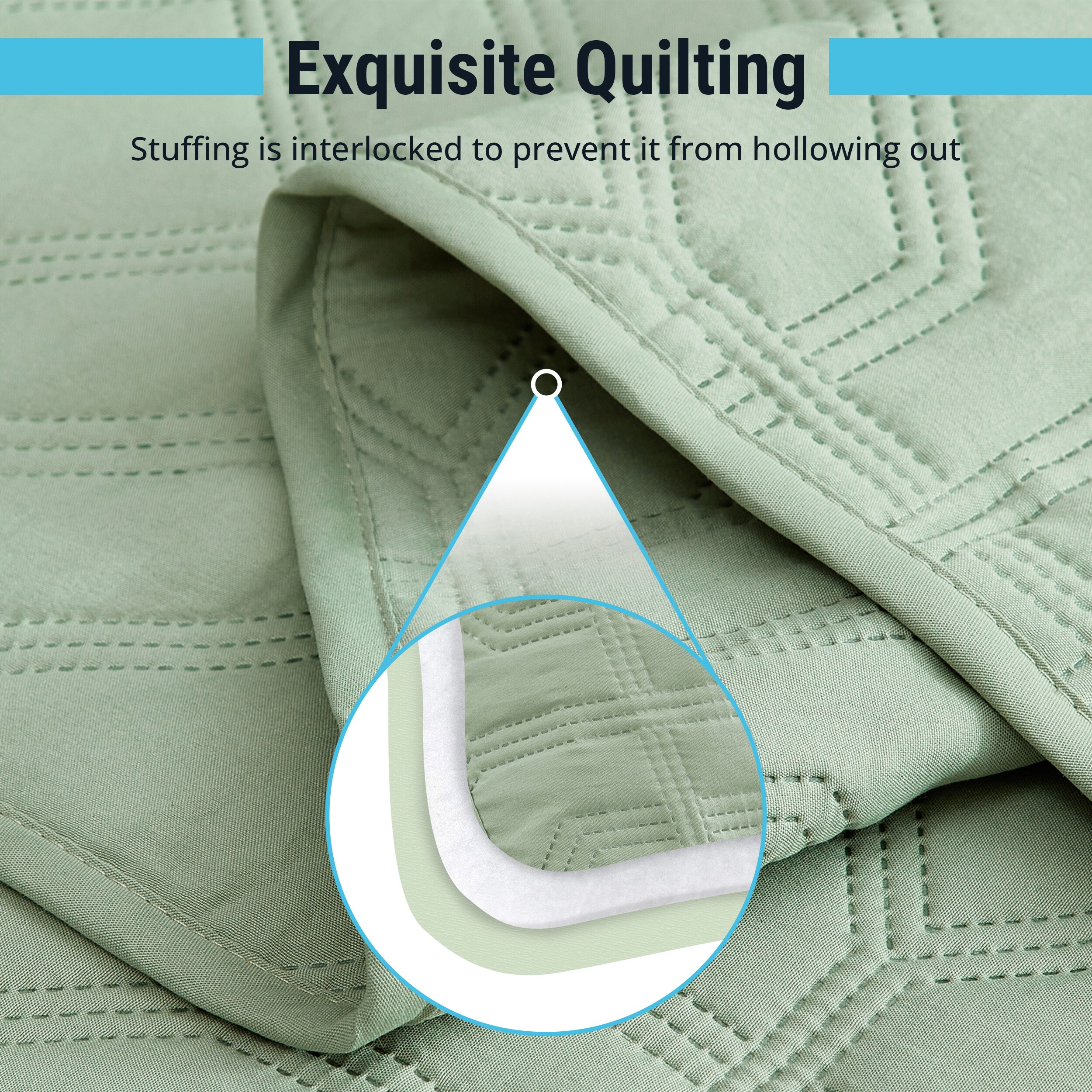 HLC.me LGN-KG-SAGE Comforters-And-Bedspreads - View #4