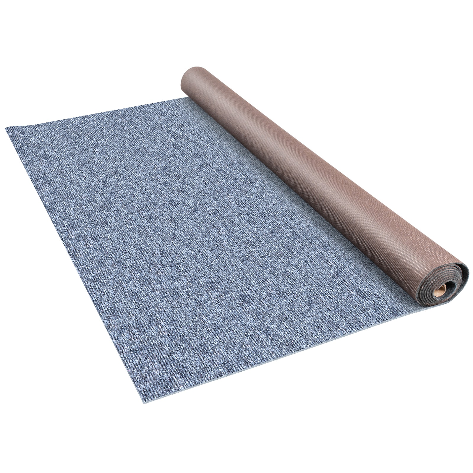 VEVOR JZXWDTHS1.8X11M01V0 Gray Gray 52.47-oz sq yard Polyester Plush Indoor or outdoor Carpet
