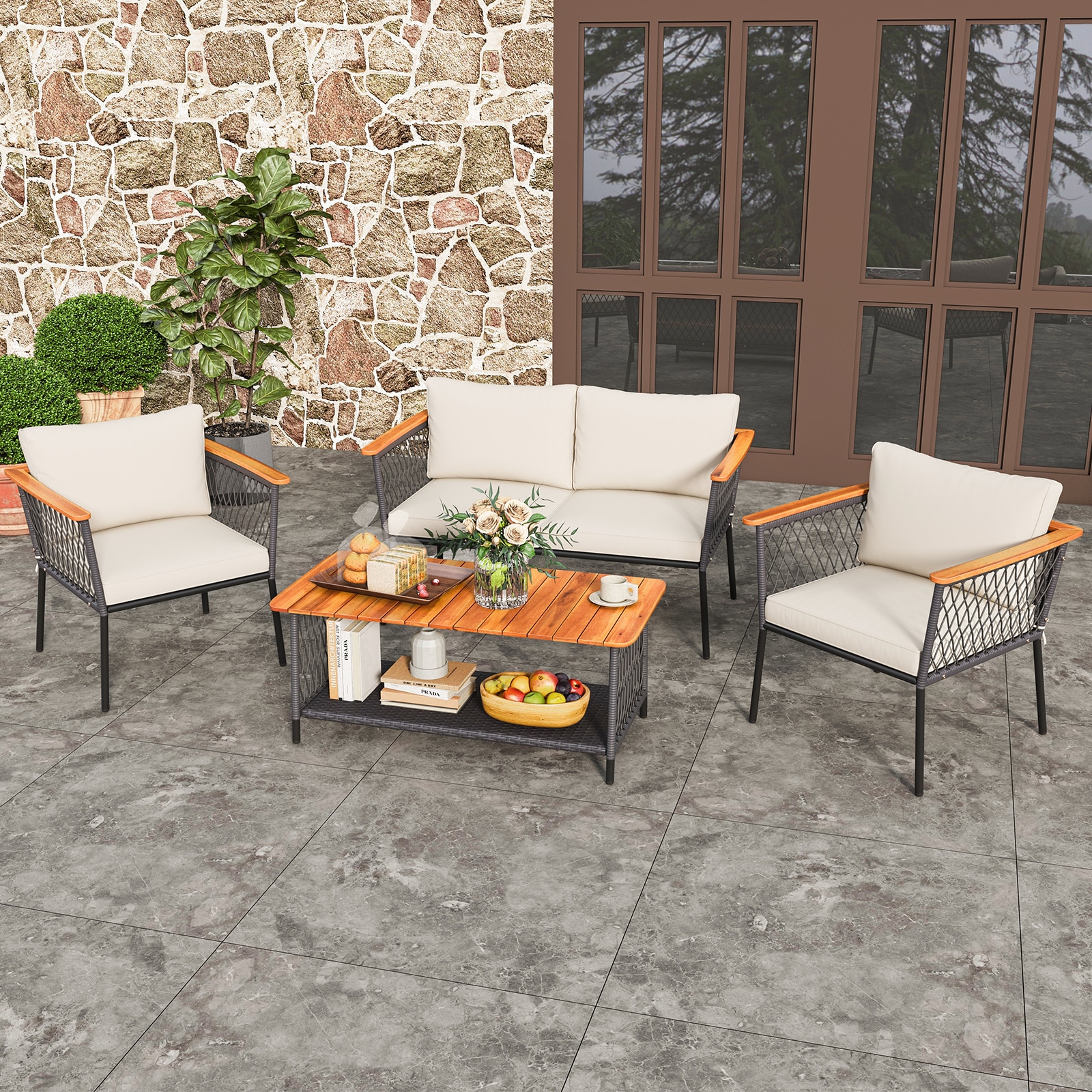 Slickblue D-CO-+HW15227WH Patio-Conversation-Sets - View #2