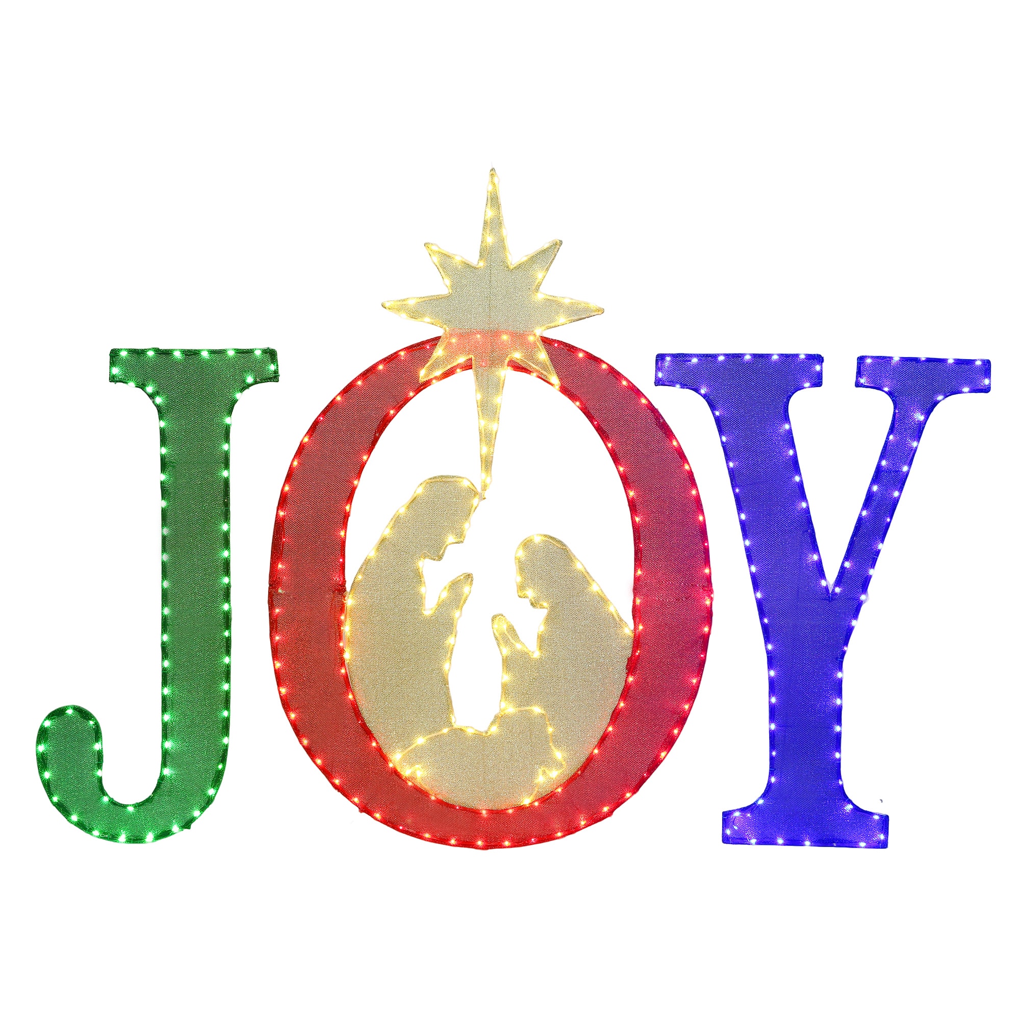 Starfree HOXSOD0201MTC 49-in Freestanding Joy Yard decoration with Multicolor LED Lights