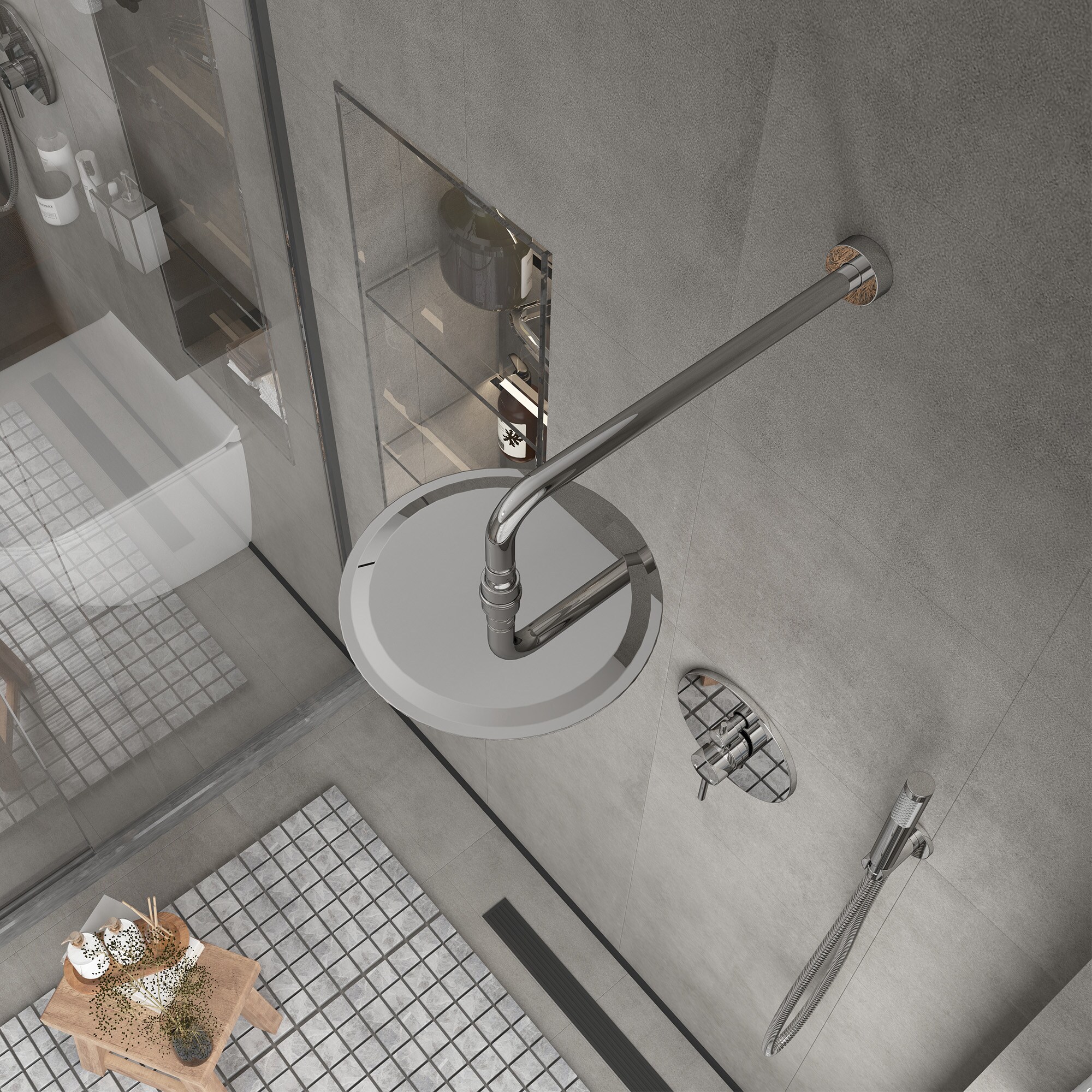 Clihome CHMS-8CH-A3543 Showerhead-Bar-Panels - View #10