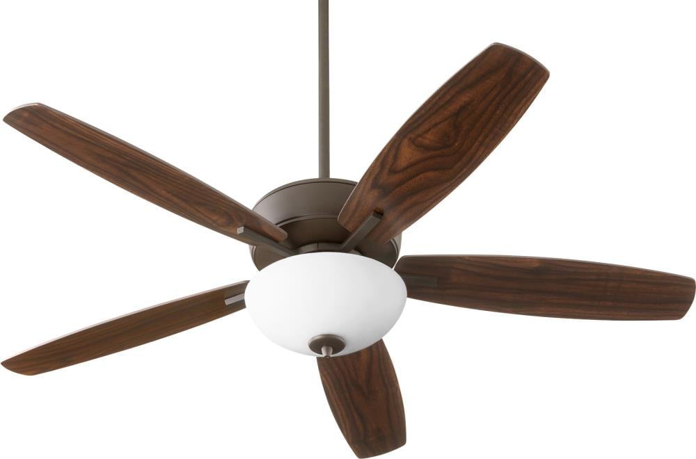 Quorum International 70525-86 Breeze 52-in Oiled Bronze with Dark Oak Blades Ceiling Fan With Light ( 5 -Blade )