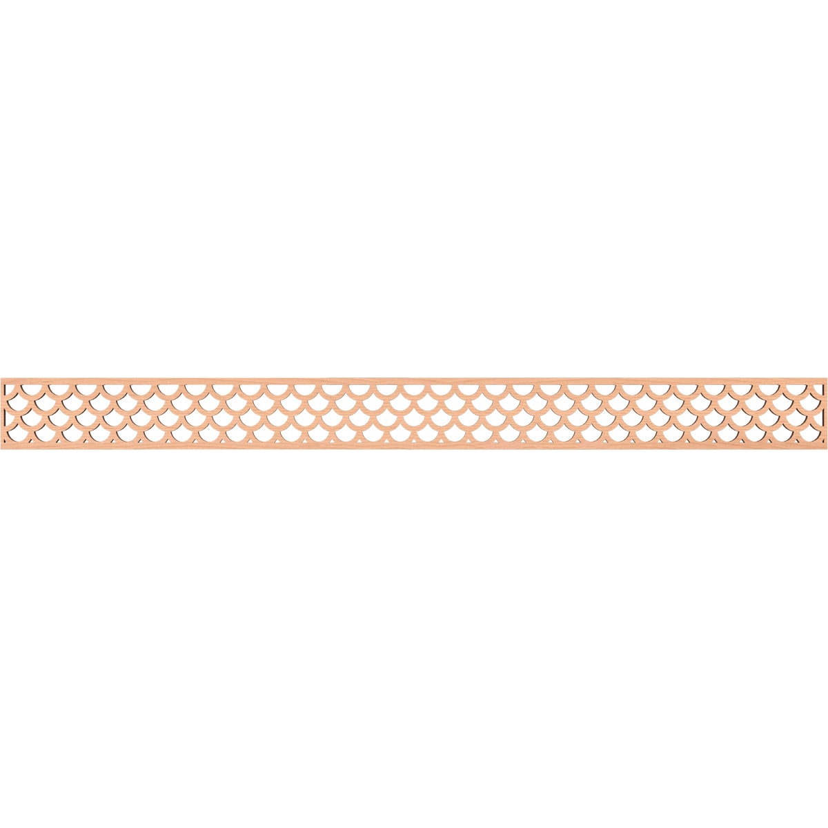 Ekena Millwork MLDA04X46HUDAL Hudson Fretwork Flat Trim 4-in x 3.87-ft Alder Brown Unfinished 2155782 Pierced Wall Panel Moulding