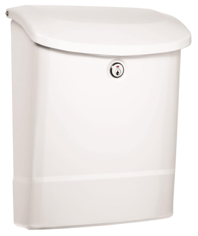 Architectural Mailboxes 2576W-10 Parkside Locking Metal Standard Mailbox White