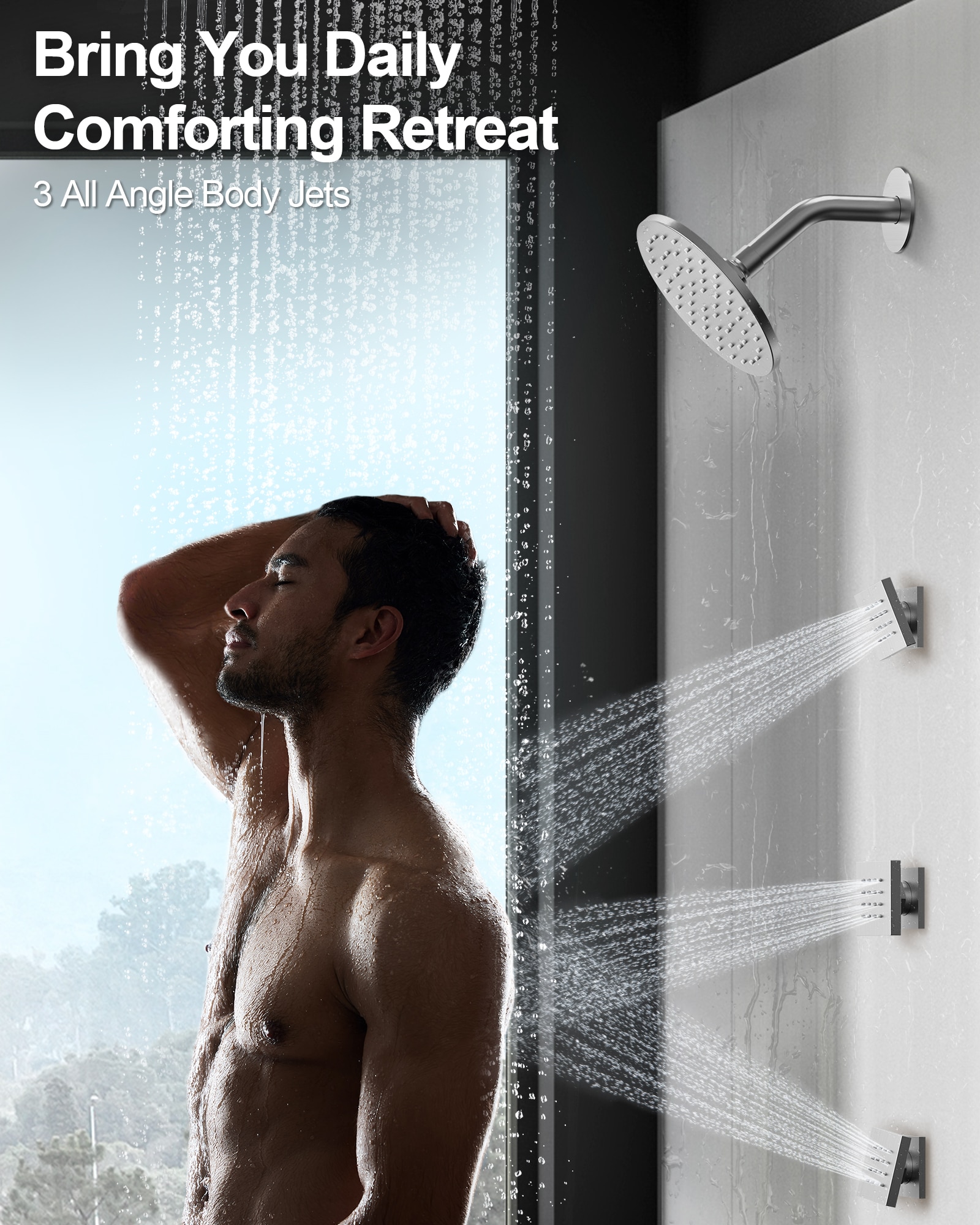 GRANDJOY SFS-1067-NK12 Showerhead-Bar-Panels - View #6