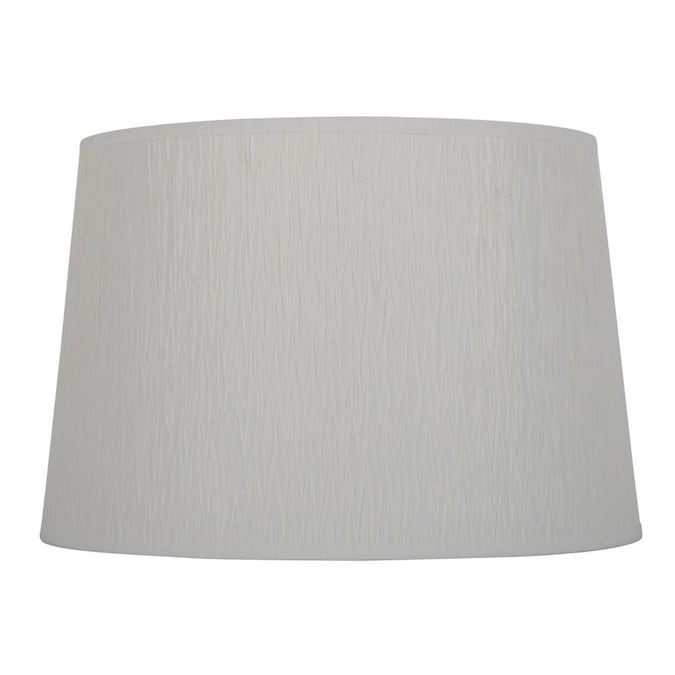 White Fabric Drum Lamp Shade, Allen And Roth Drum Lamp Shades