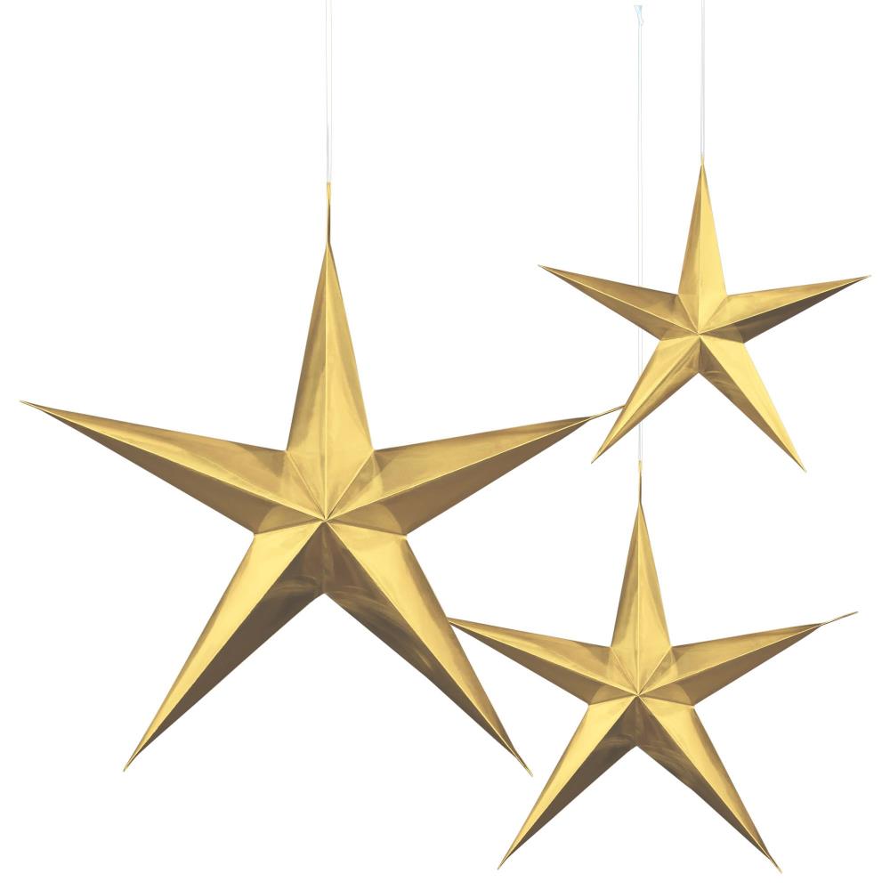 Amscan Gold Hanging 3D Stars at Lowes.com