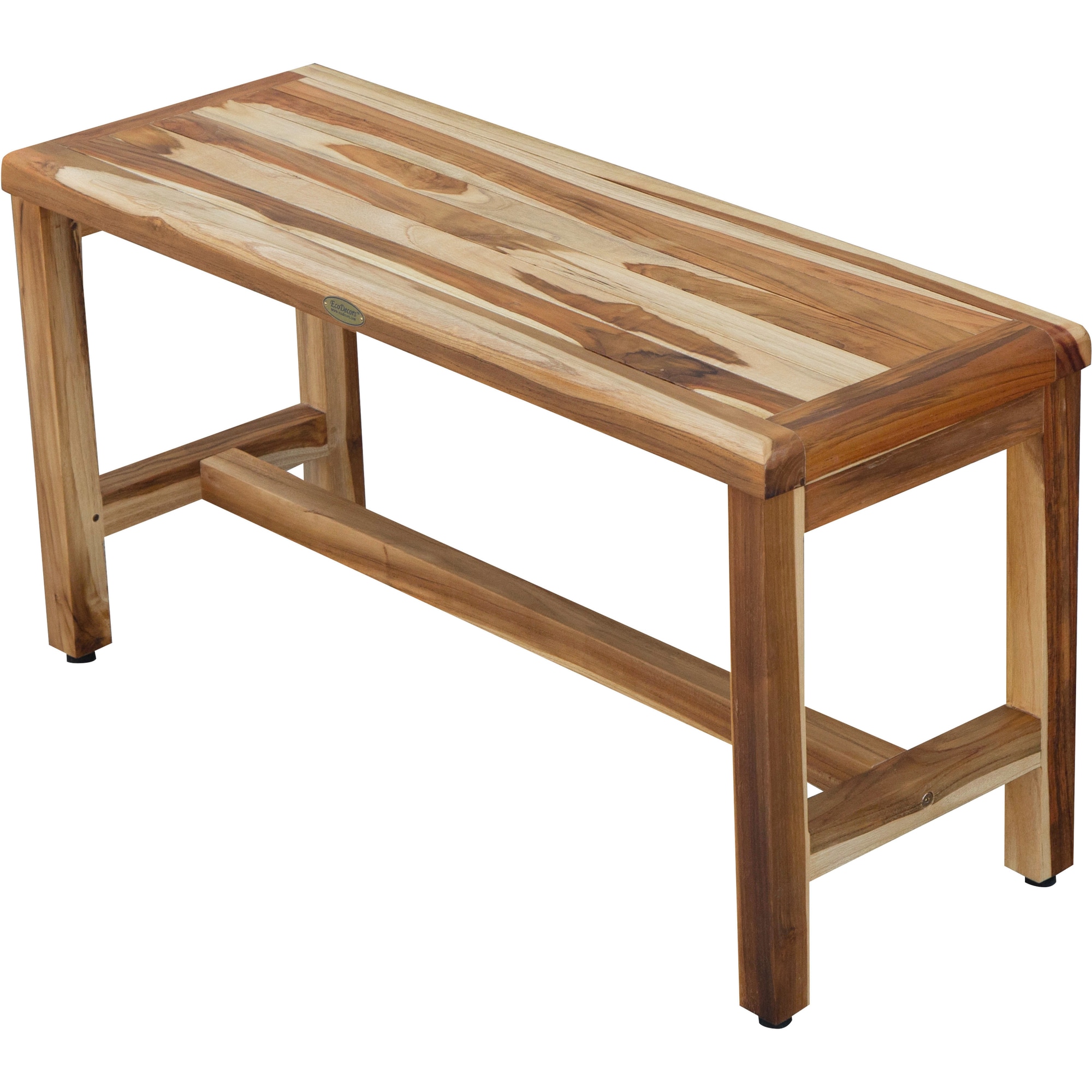 EcoDecors ED1003-L Natural Teak Freestanding Shower bench