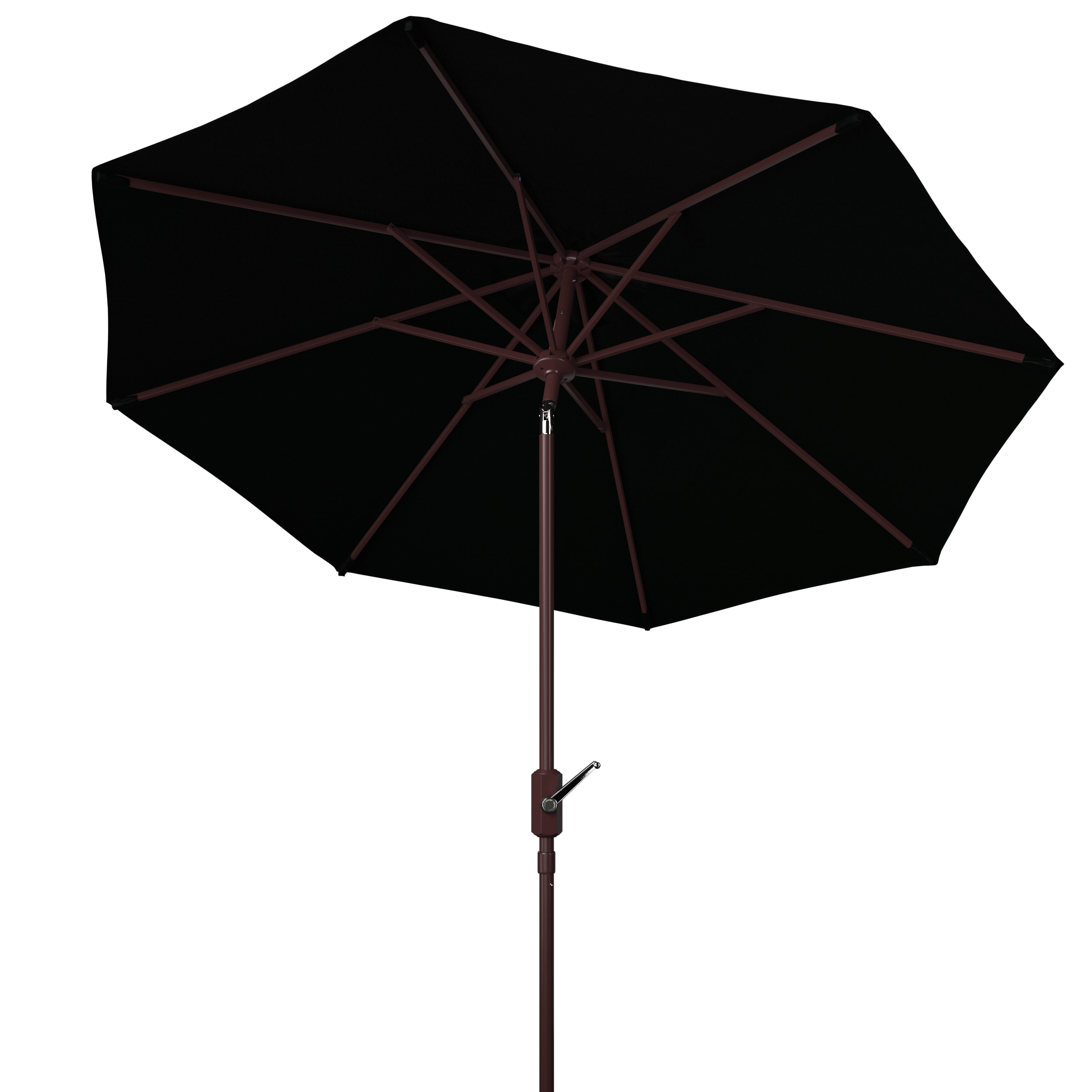 Herla 11ft Black Aluminum Auto Tilt Market Umbrella
