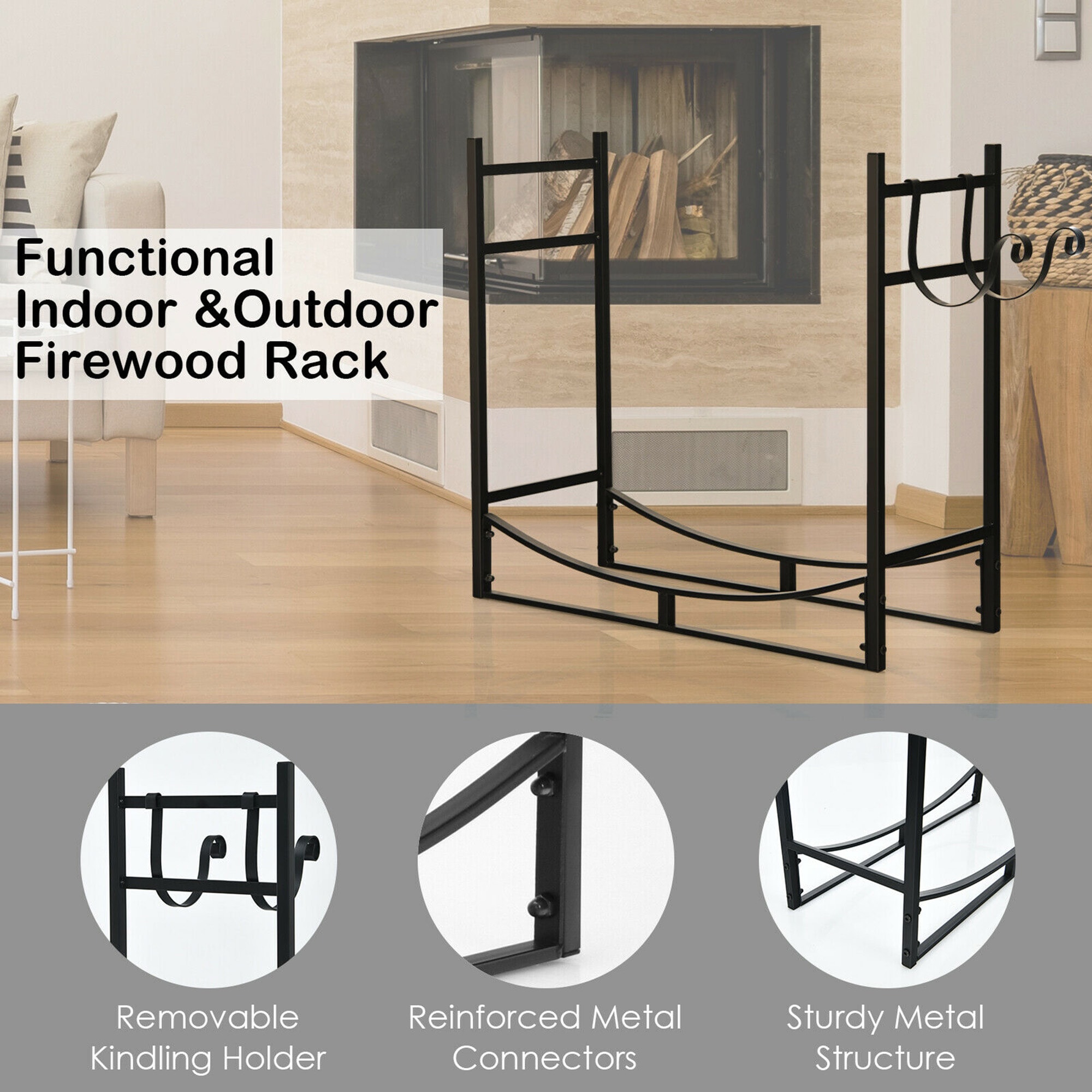 Goplus OP70816 Firewood-Storage - View #7