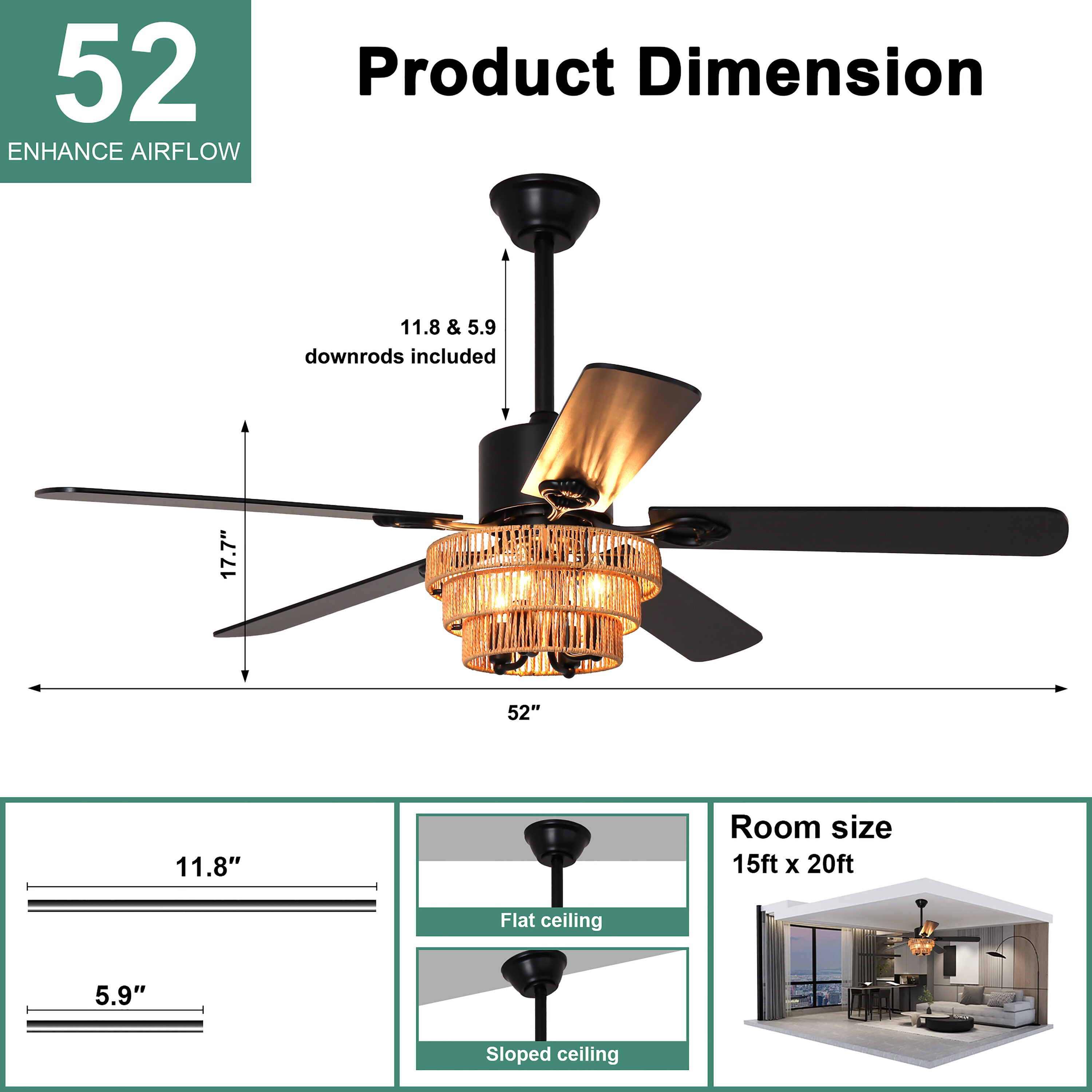 Cusp Barn CS52P21 Ceiling-Fans - View #8