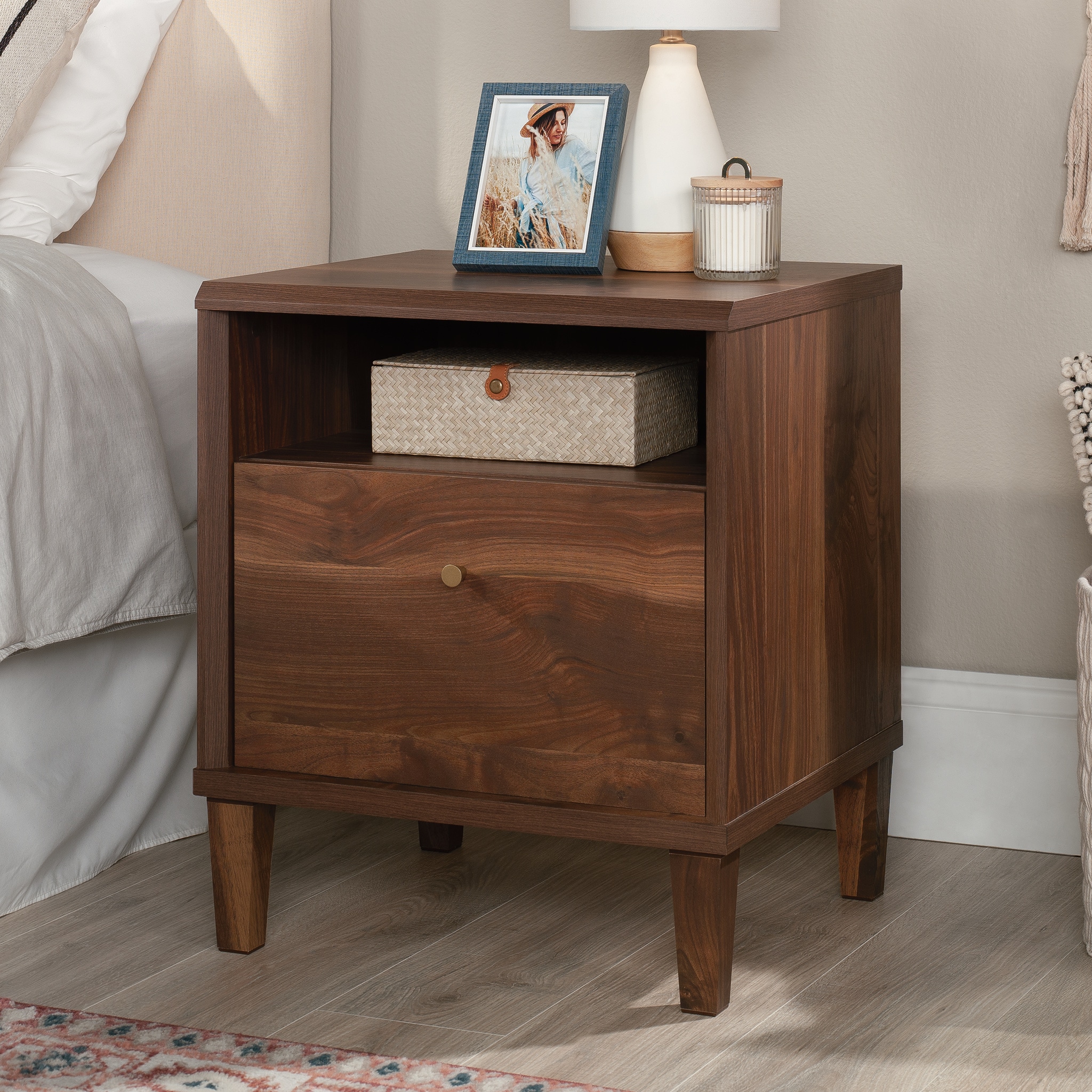 Sauder 433806 Grand Walnut Nightstand