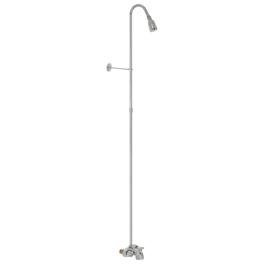 EZ-FLO 11127 Chrome 2-handle Single function 2-Inches Round Bathtub and shower Faucet with Valve