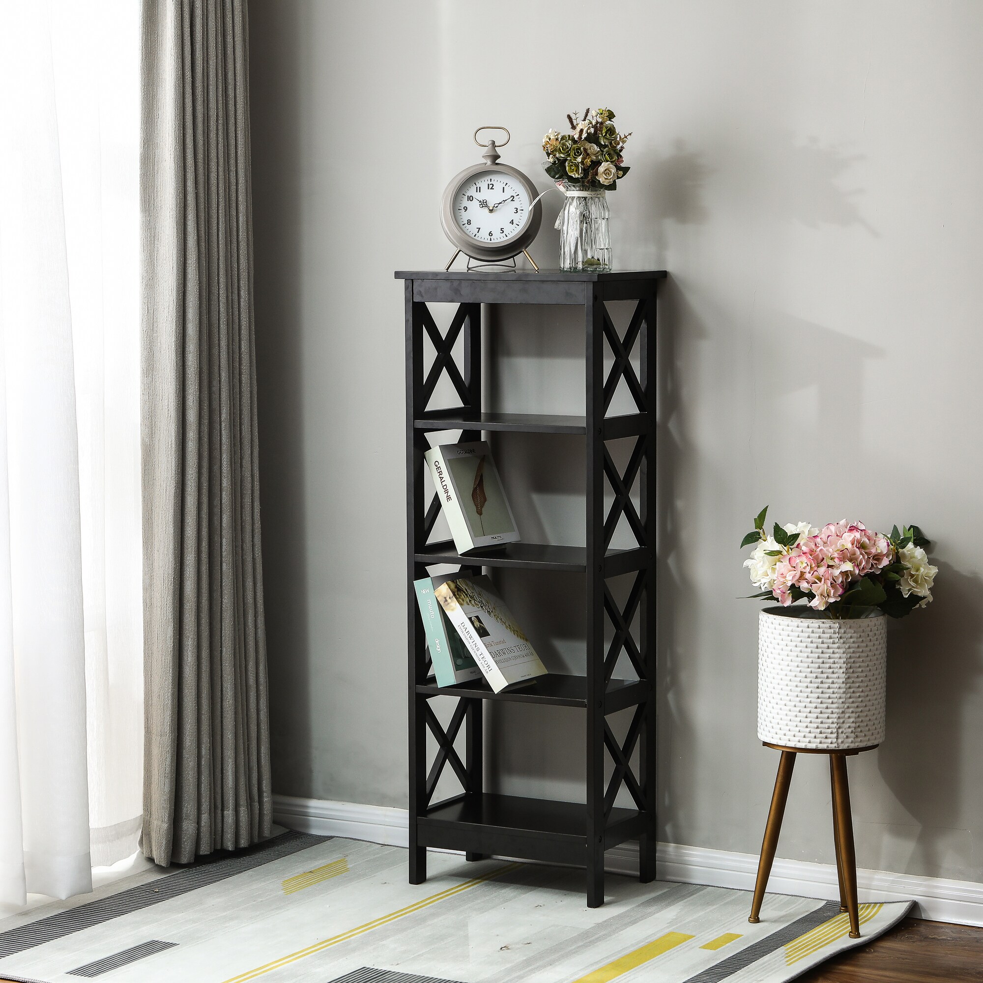 LuxenHome WHIF627 bookcases - View #3