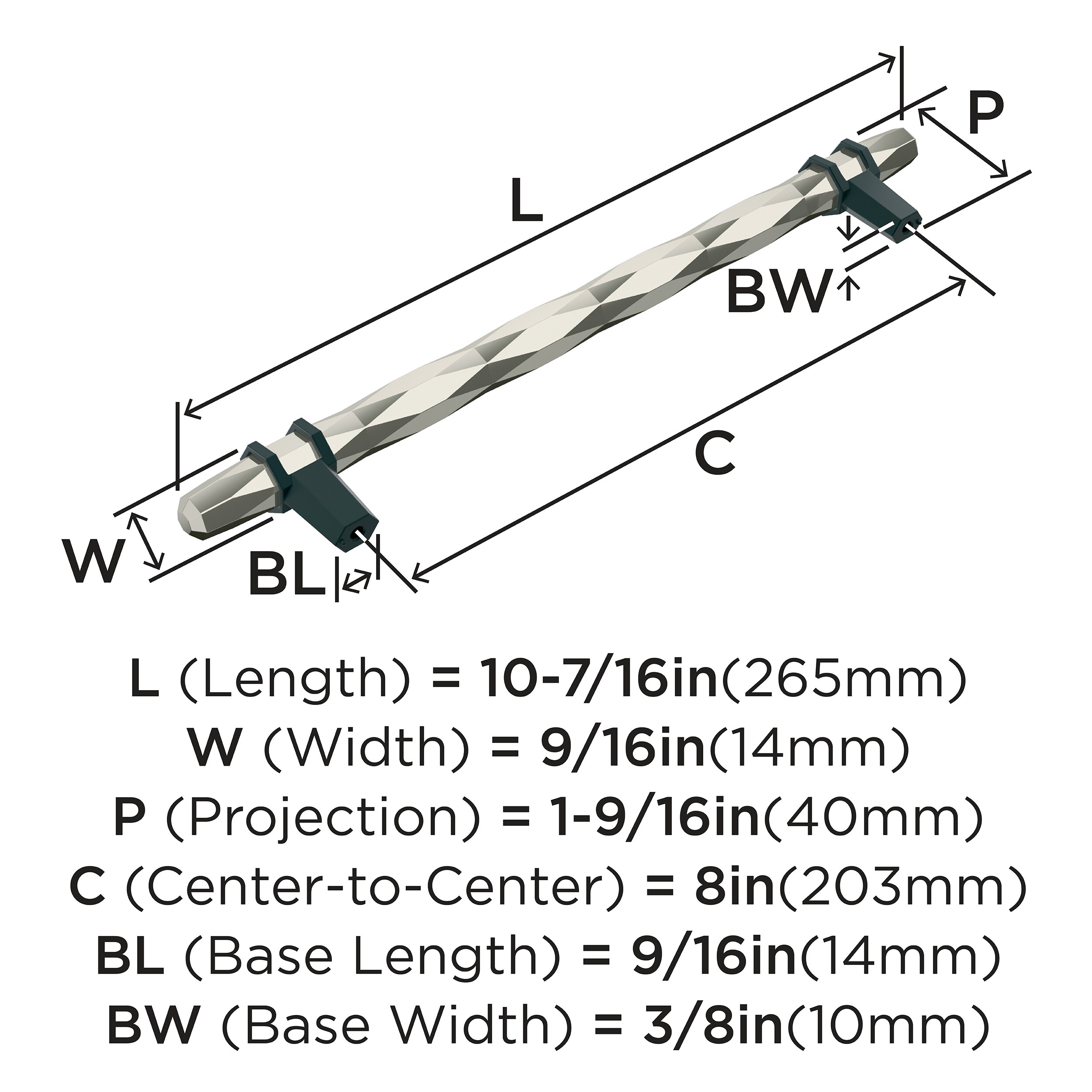 Amerock BP36663PNBBR Cabinet-Pulls - View #4