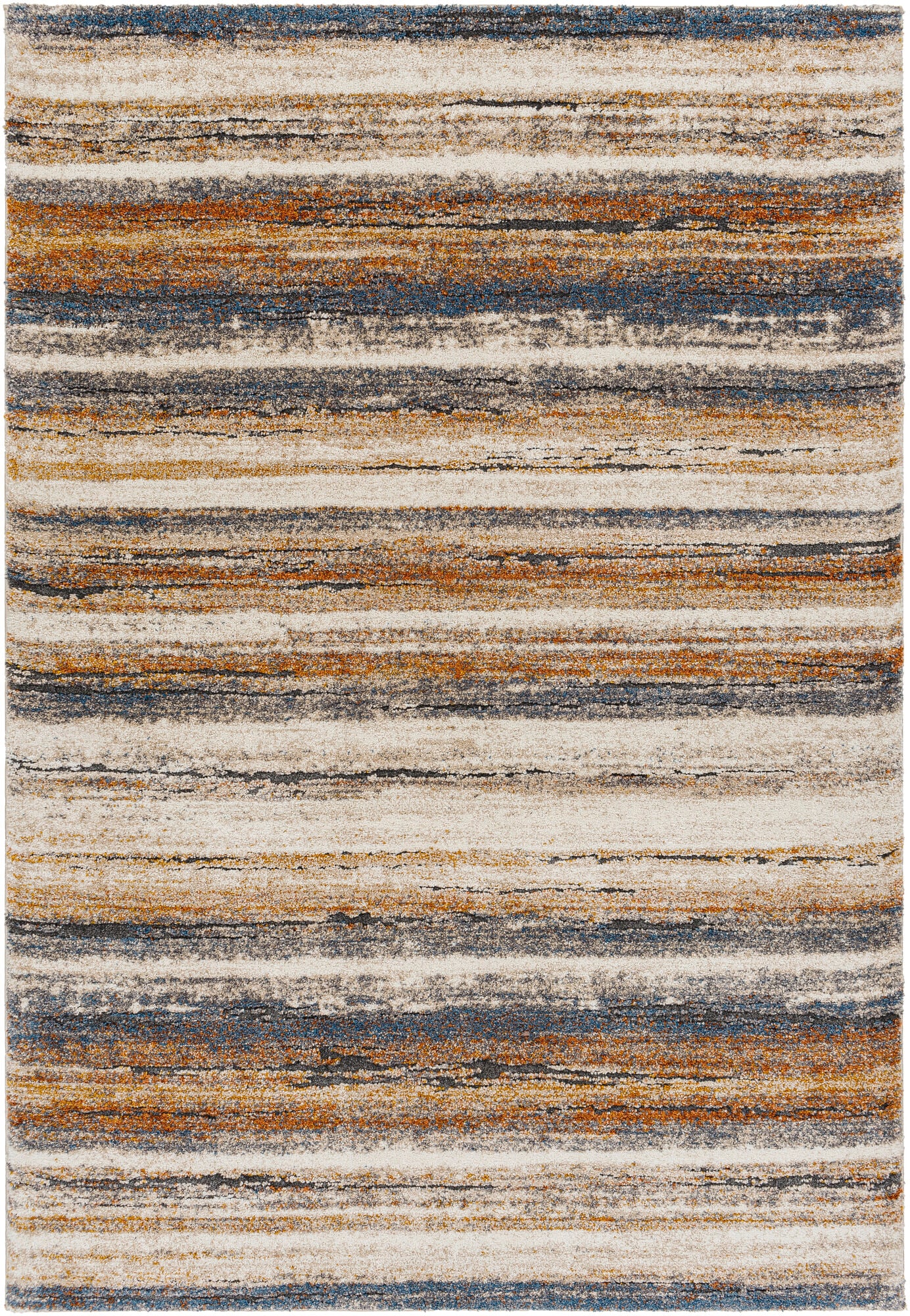 Surya TUS2341-710103 8 x 10 (ft) Polypropylene Multicolor Rectangular Indoor Stripe Mid-Century Modern Area rug