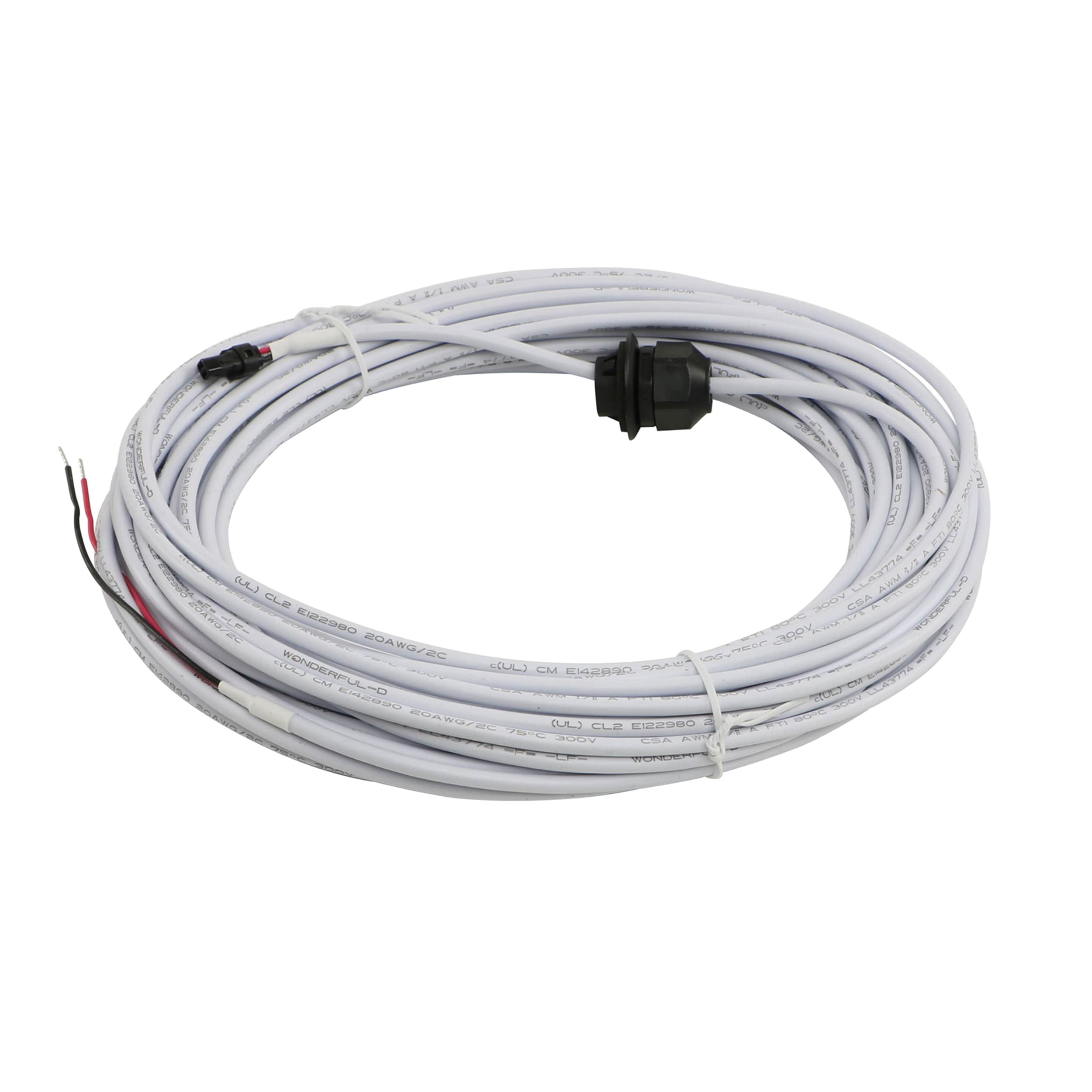 Schluter Systems LTCW/15M Liprotec-cw 15m Ext Cable Kit Wht 2-wire