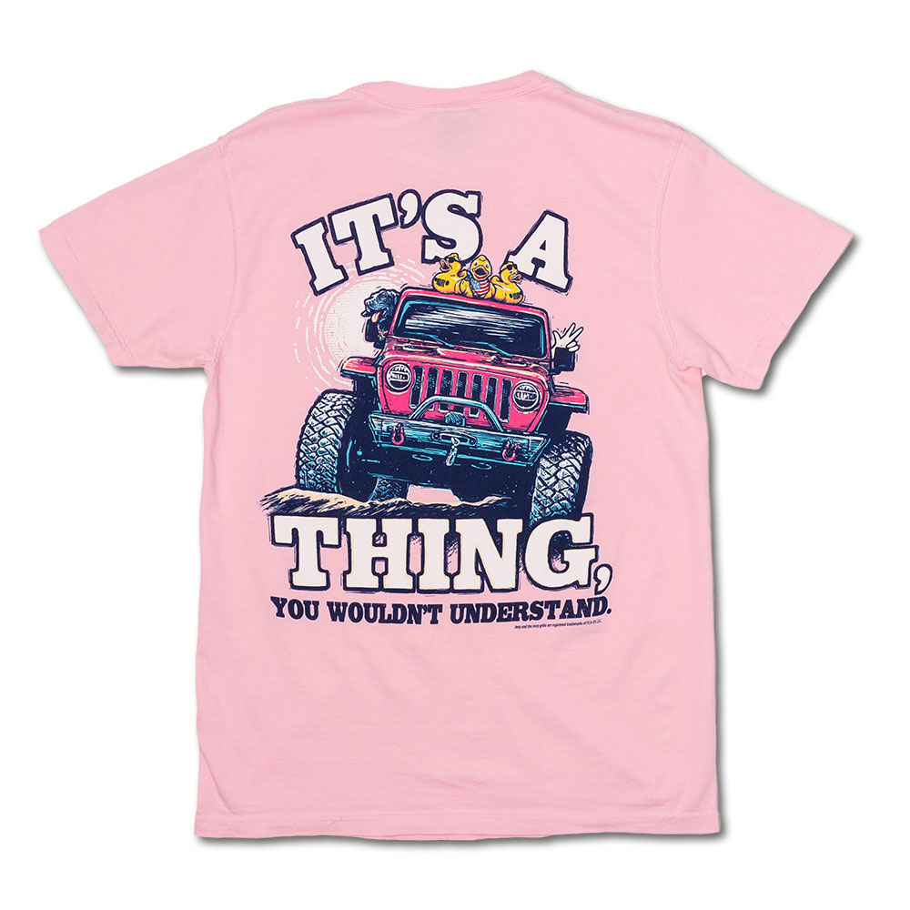 JEDCo If you've ever driven a Jeep, you know what it's all about. We love this graphic featuring all our favorite Jeep traditions. This unisex garment-dyed tee is soft & durable, & ready for adventure!