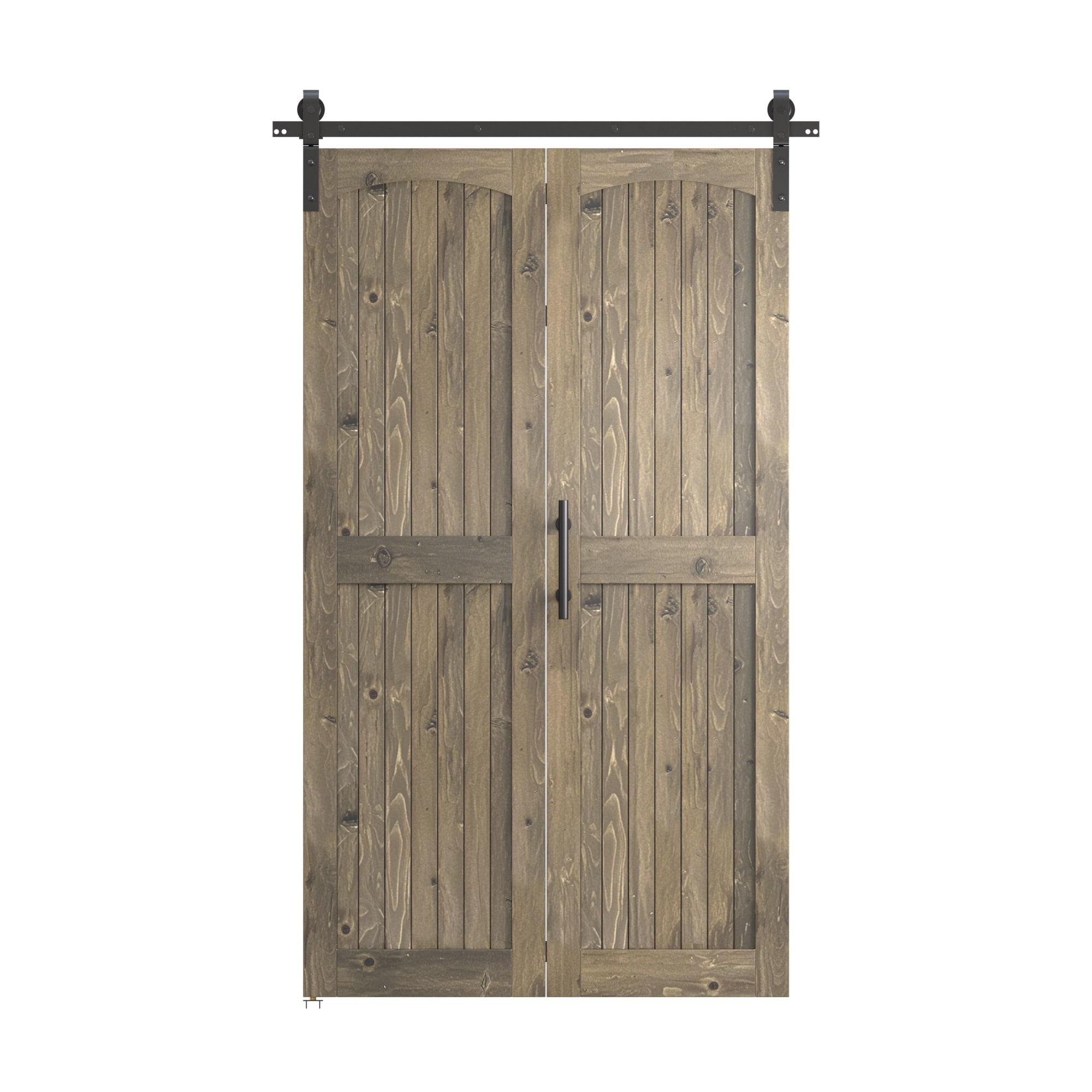 COAST SEQUOIA Single Bifold Knotty Pine Wood Solid Core Sliding Barn Door (Hardware Included)