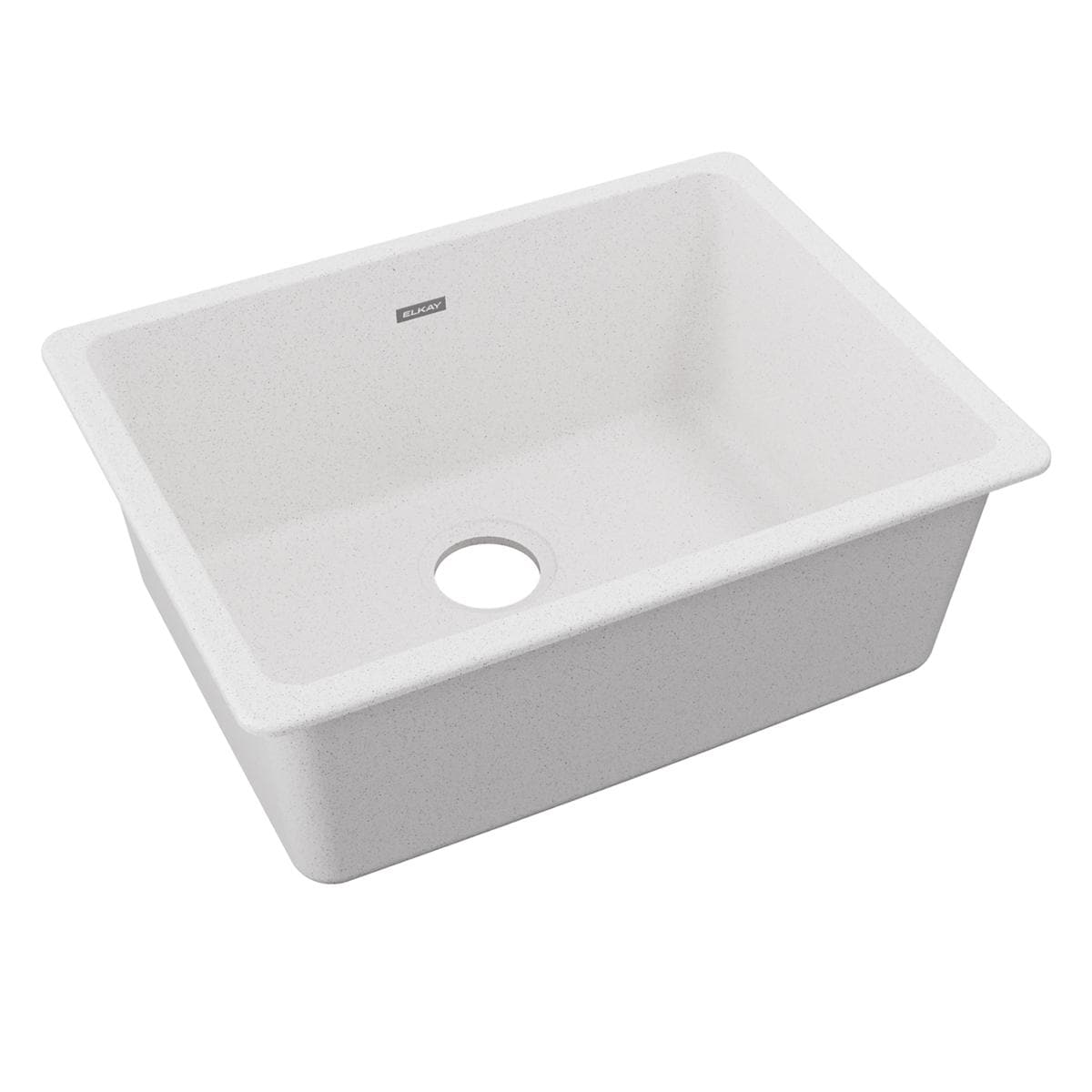 Elkay ELGU2522WH0 Undermount 24.596-in x 18.524-in Quartz Single bowl Kitchen Sink