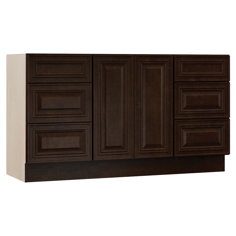 VILLA BATH by RSI LVB602M-JAV Monroe 60-in Java Bathroom Vanity Base Cabinet without Top