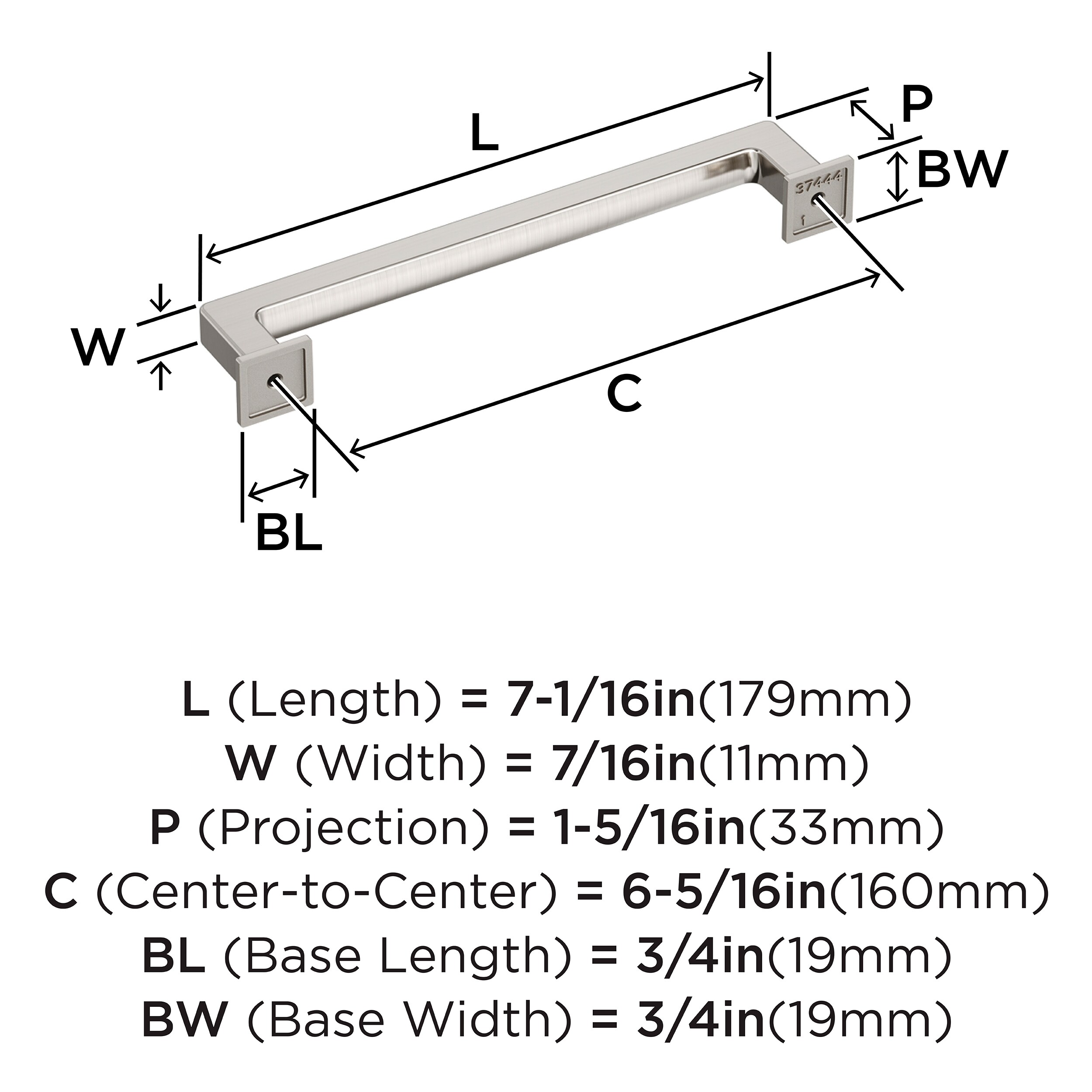 Amerock BP37444G10 Cabinet-Pulls - View #4