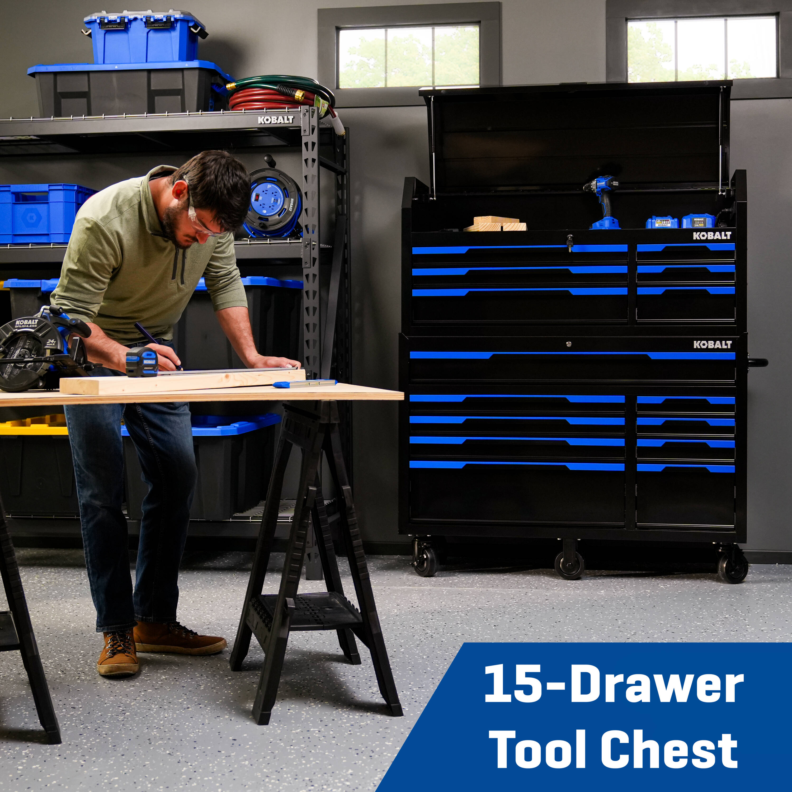 Kobalt K1 51.5-in W x 24.8-in H x 17.7-in D Steel Tool Chest
