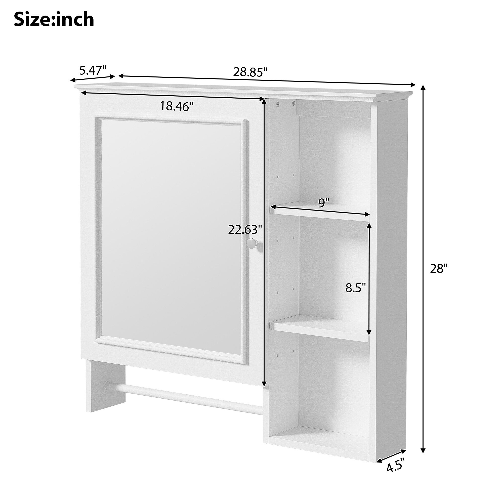 Forclover HBV-B062278 Bathroom-Medicine-Cabinets - View #7