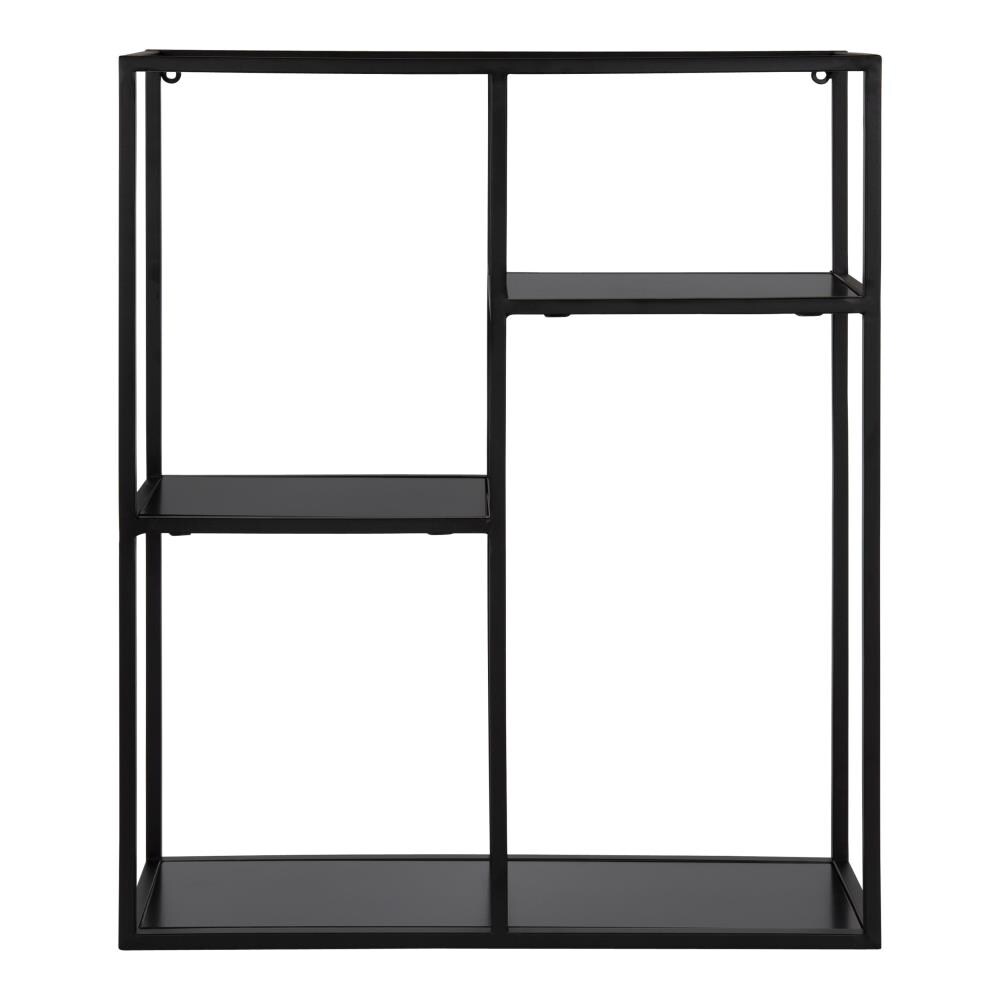 Kate and Laurel 6-in L x 6-in D x 22-in H Black Metal Floating Shelf (3 ...