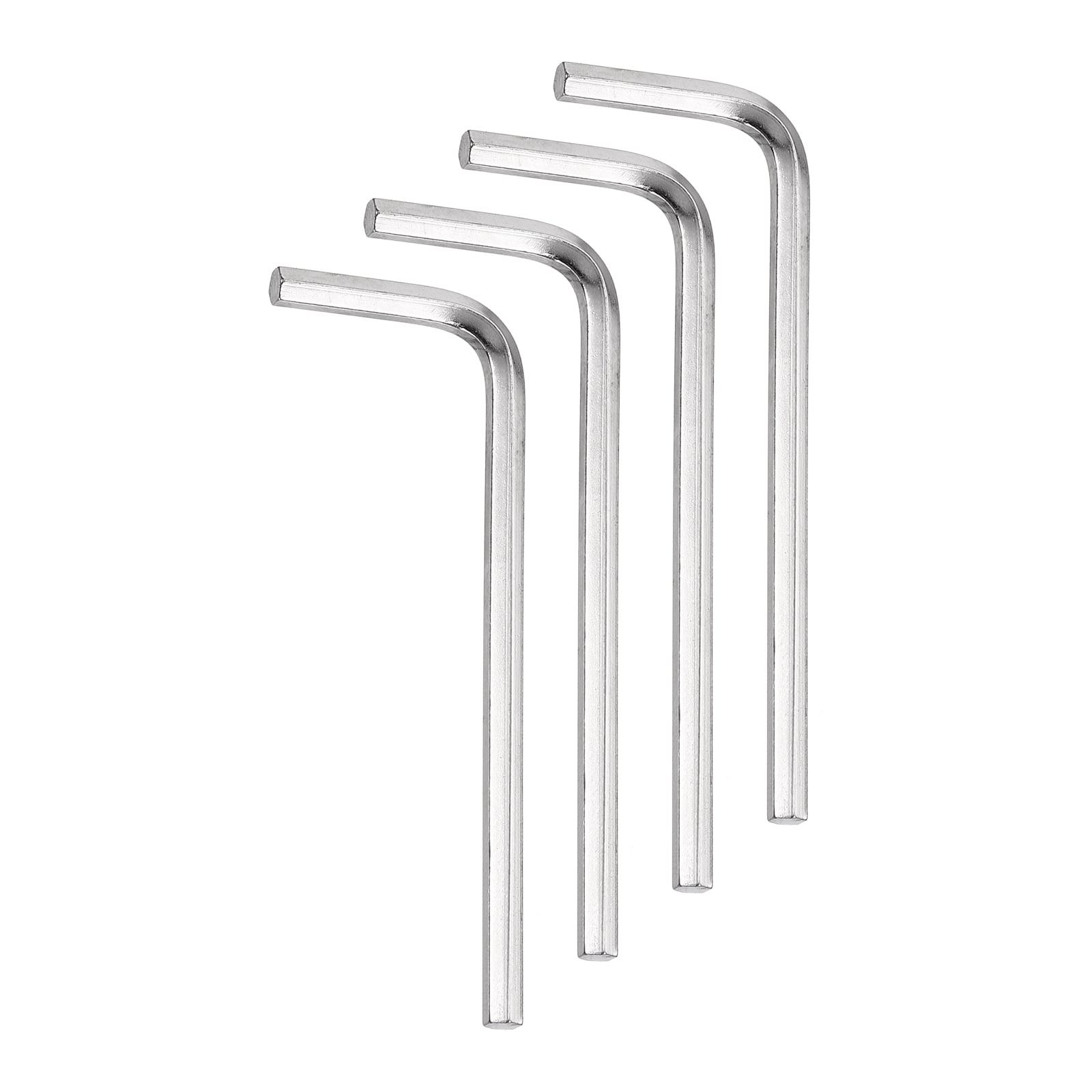 Harfington 4pcs Hex Key Wrench 1/8inch 45# Steel L-Shape Hexagon SAE Wrenches Repairing Tool for Home DIY Bike Motorcycle Repair Silver #S26082700UX5942