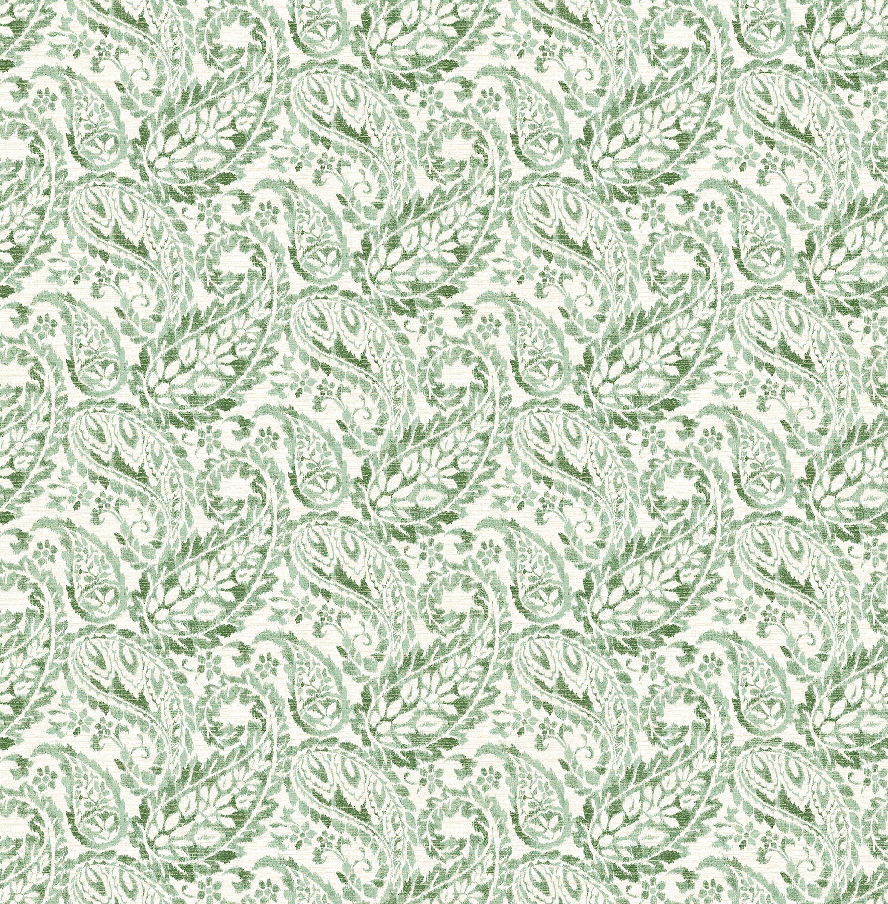 A-Street Prints 2657-22211 Ami 56.0-Sq. Feet Green Non-woven Paisley Unpasted Wallpaper