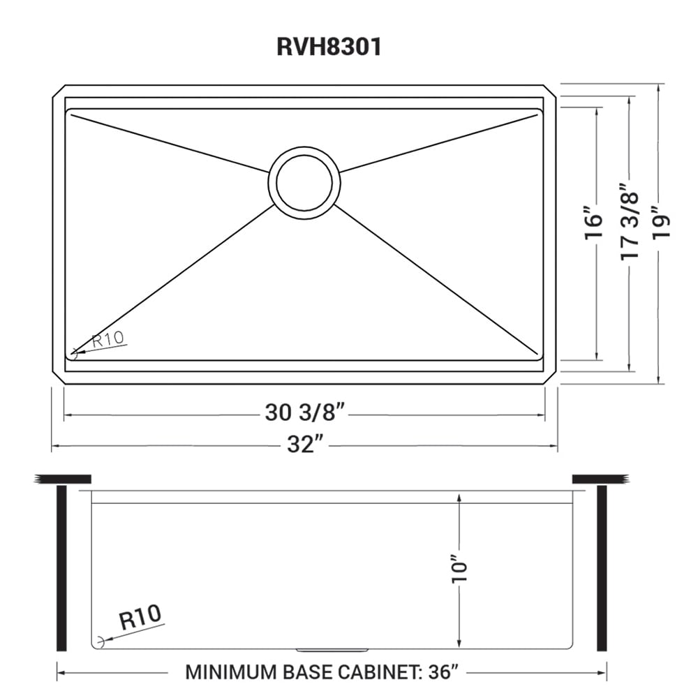 Ruvati RVH8301 Kitchen-Sinks - View #16