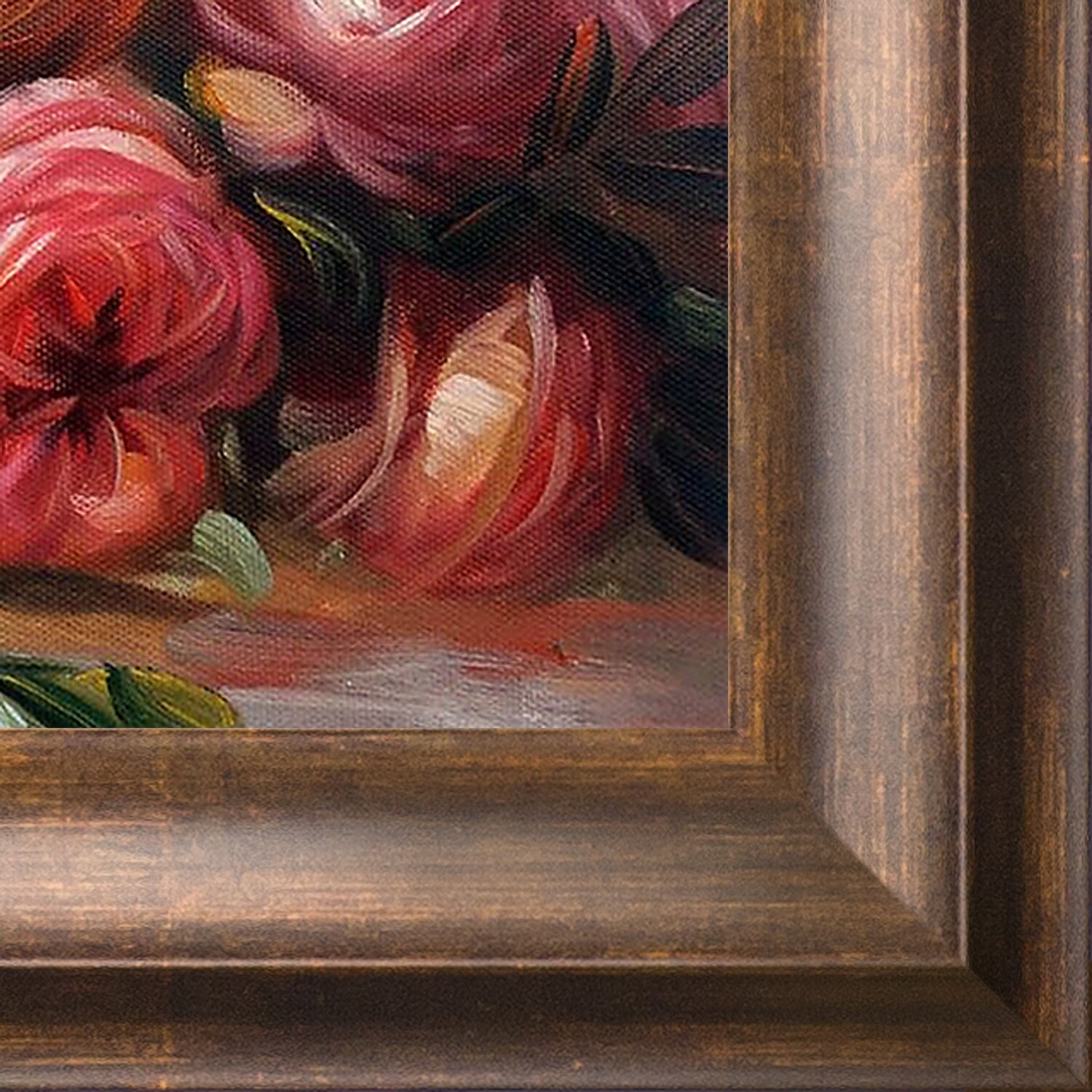 La Pastiche Discarded Roses Pierre-auguste Renoir Bronze Wood Framed 13 ...