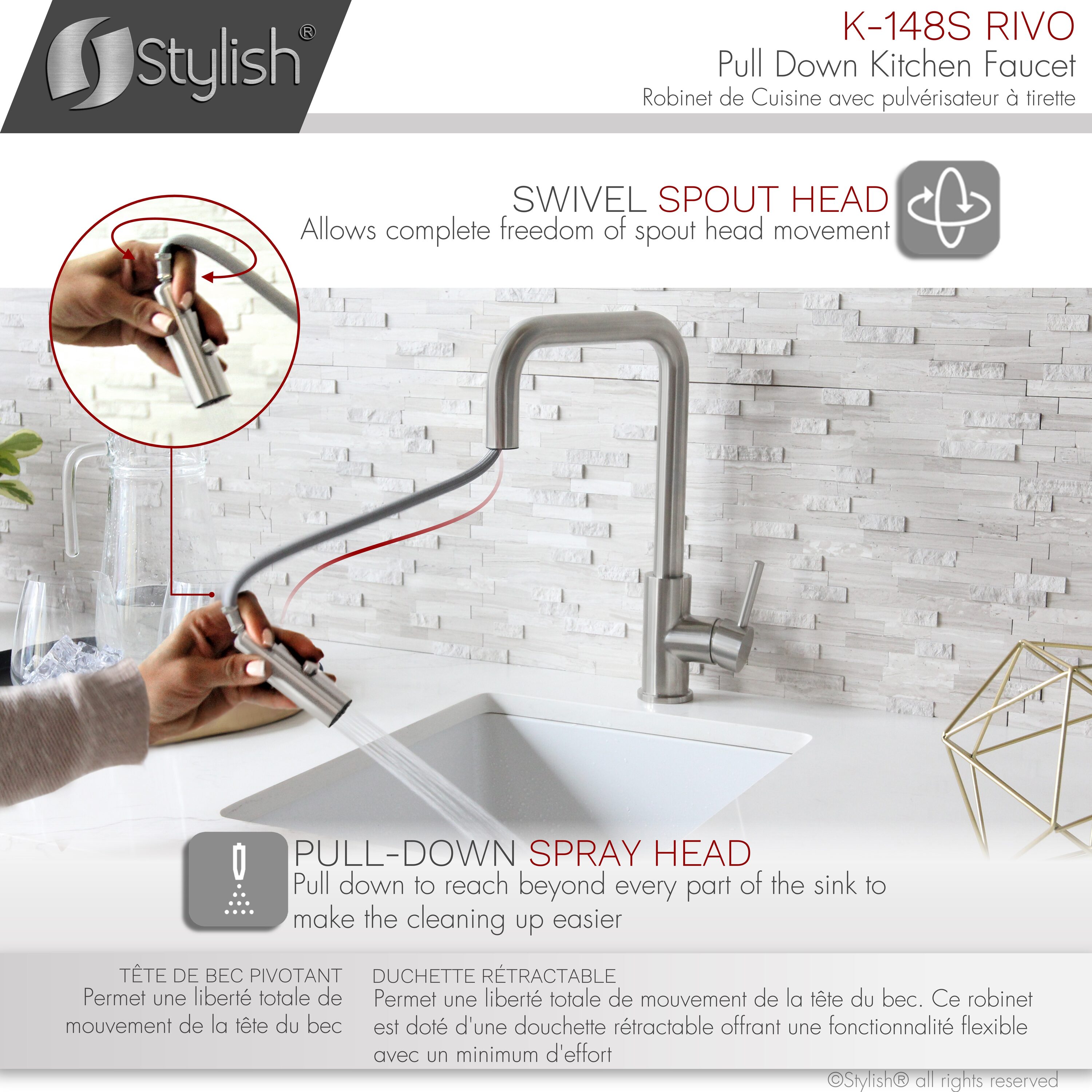 Stylish K-148S Kitchen-Faucets - View #11